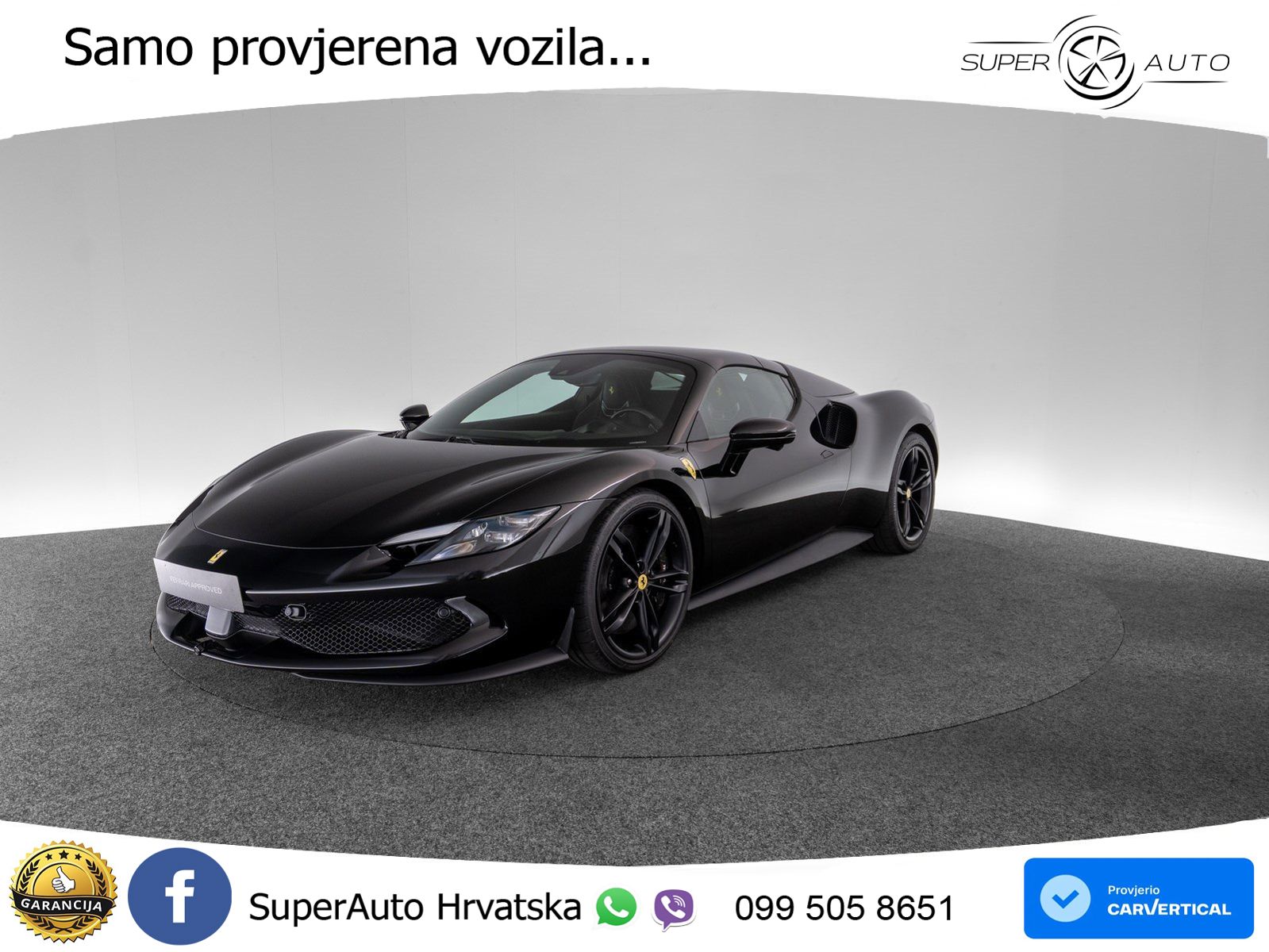 Ferrari 296 GTS 3.0 V6 (830 KS) F1 DCT ZRAČNI+ACC+GR SJED+360