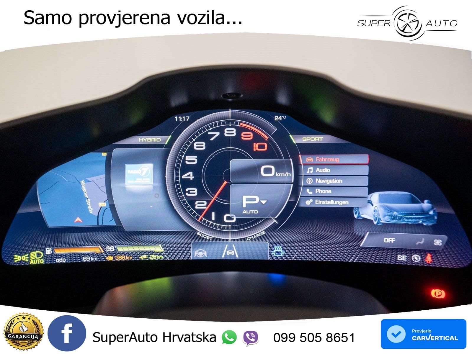 Ferrari 296 GTS 3.0 V6 (830 KS) F1 DCT ZRAČNI+ACC+GR SJED+360