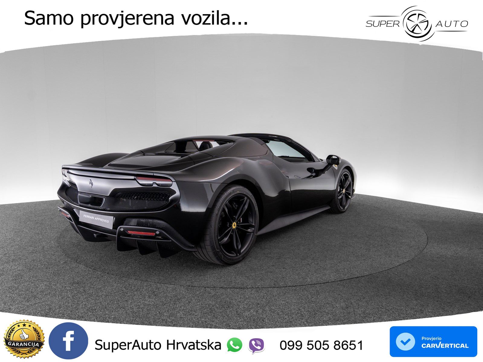 Ferrari 296 GTS 3.0 V6 (830 KS) F1 DCT ZRAČNI+ACC+GR SJED+360