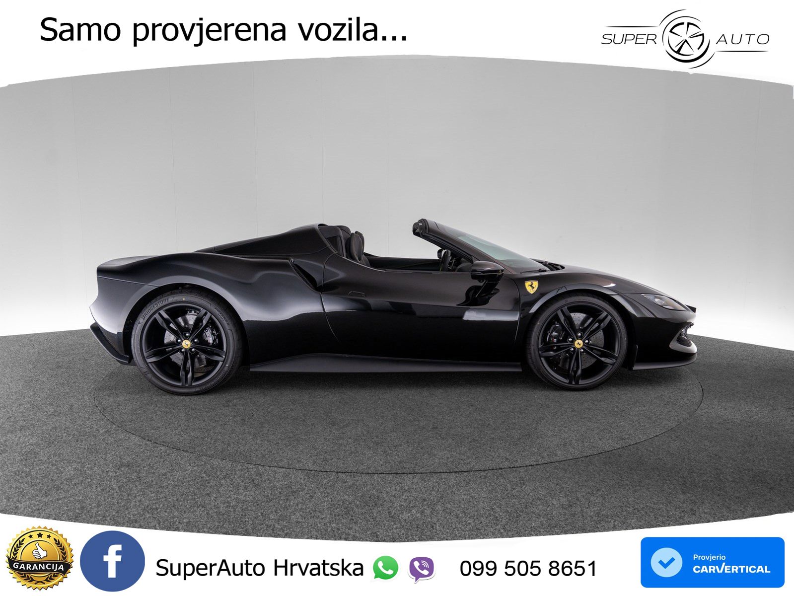 Ferrari 296 GTS 3.0 V6 (830 KS) F1 DCT ZRAČNI+ACC+GR SJED+360
