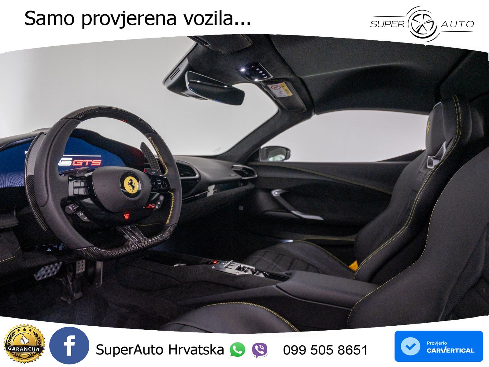 Ferrari 296 GTS 3.0 V6 (830 KS) F1 DCT ZRAČNI+ACC+GR SJED+360