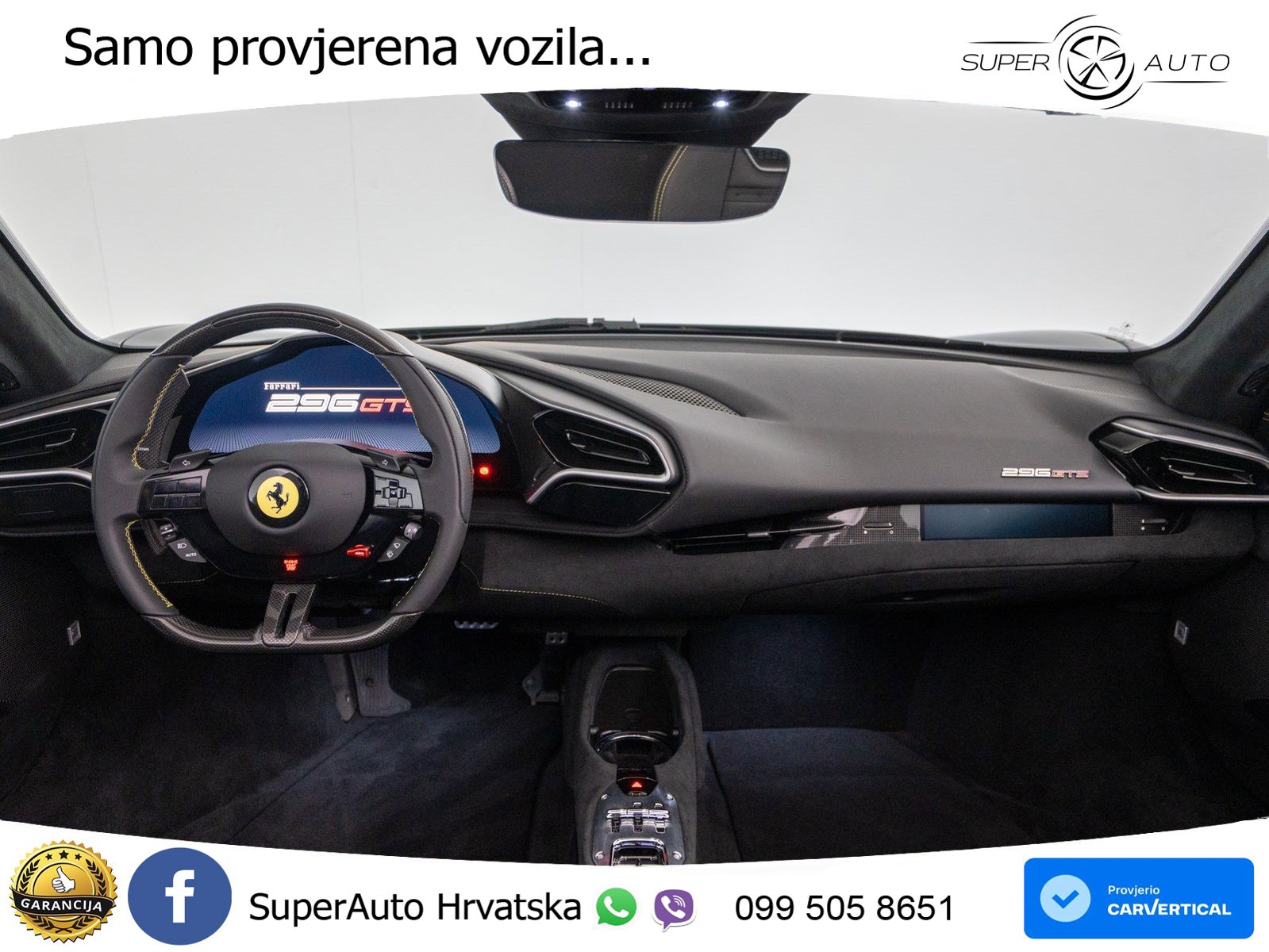 Ferrari 296 GTS 3.0 V6 (830 KS) F1 DCT ZRAČNI+ACC+GR SJED+360