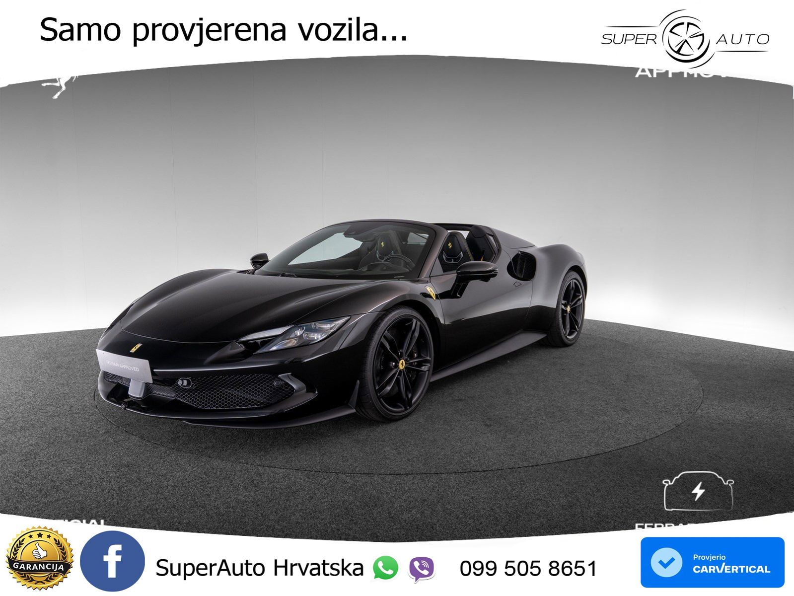 Ferrari 296 GTS 3.0 V6 (830 KS) F1 DCT ZRAČNI+ACC+GR SJED+360