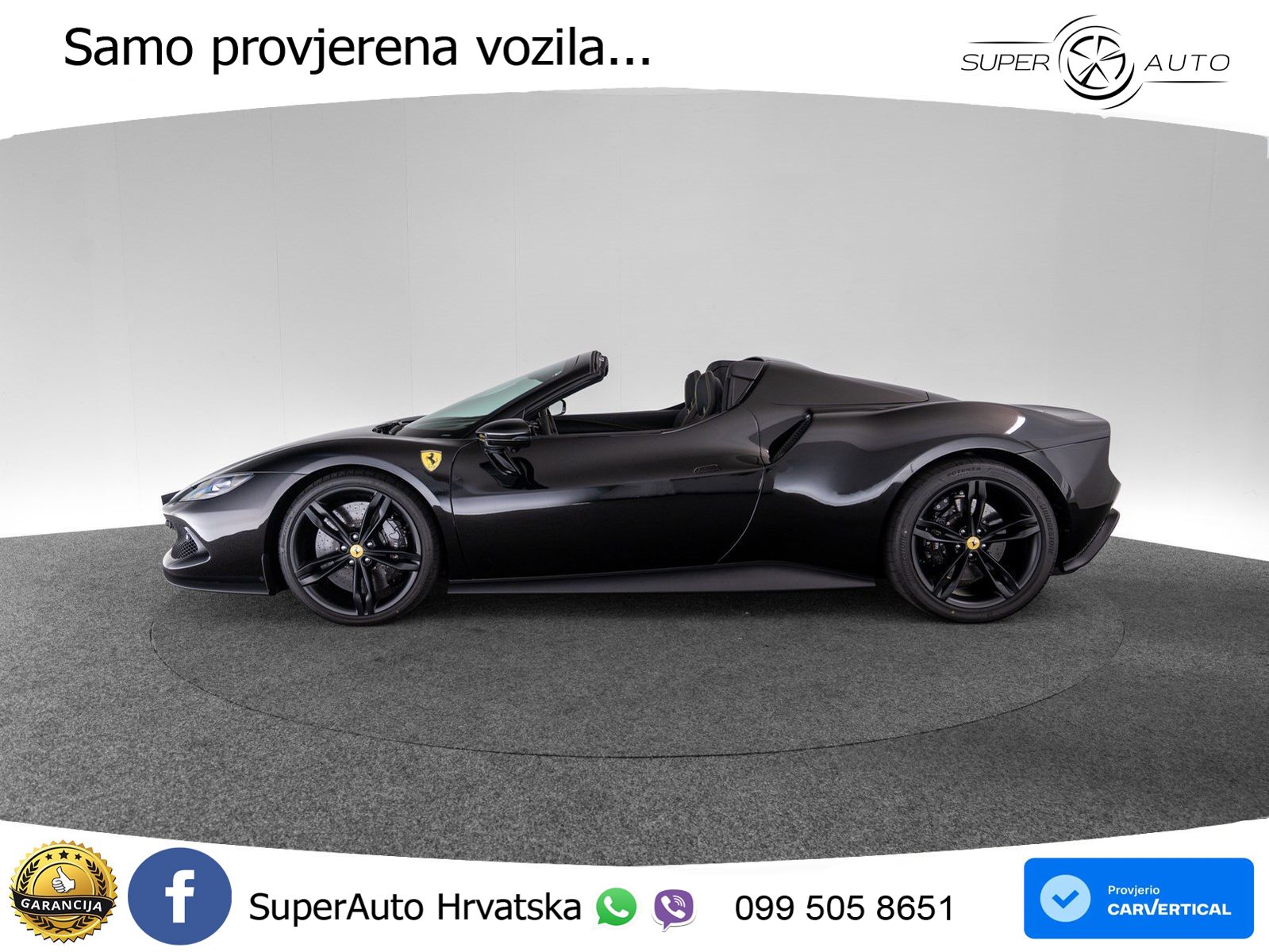 Ferrari 296 GTS 3.0 V6 (830 KS) F1 DCT ZRAČNI+ACC+GR SJED+360