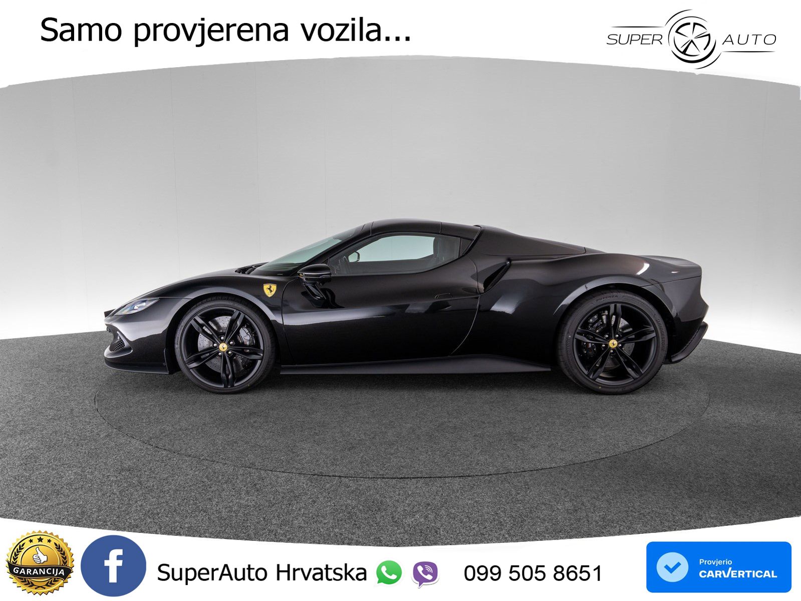 Ferrari 296 GTS 3.0 V6 (830 KS) F1 DCT ZRAČNI+ACC+GR SJED+360