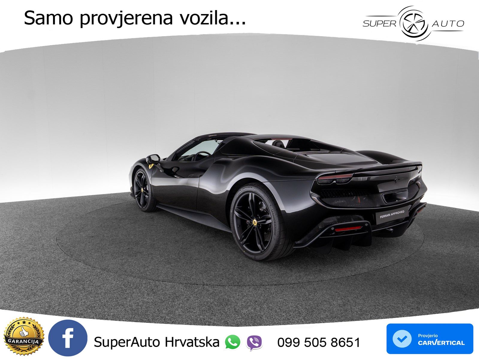 Ferrari 296 GTS 3.0 V6 (830 KS) F1 DCT ZRAČNI+ACC+GR SJED+360