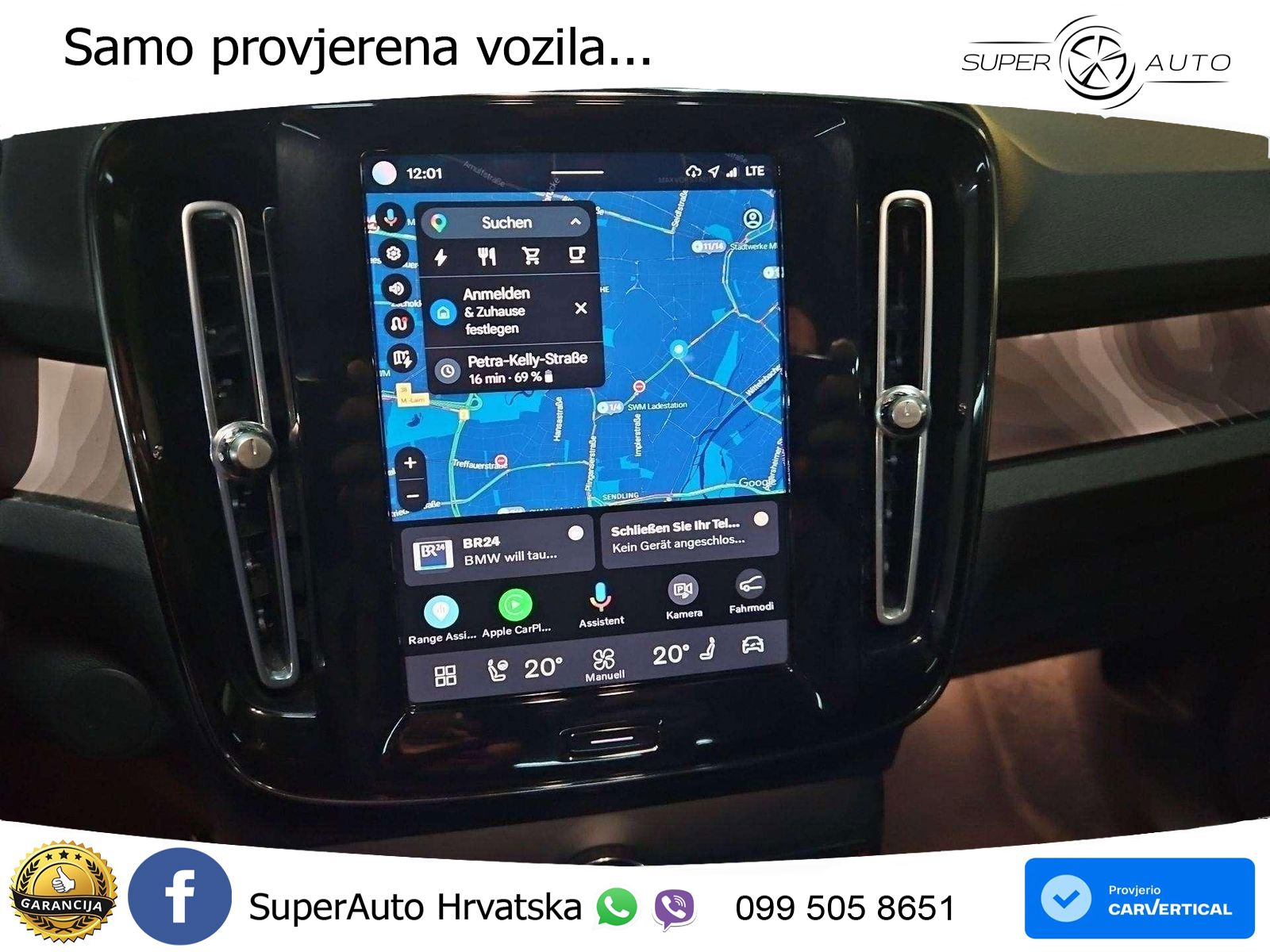 Volvo XC40 Recharge Twin 78 kWh 408 KS AWD ACC+GR SJED+360+PANO