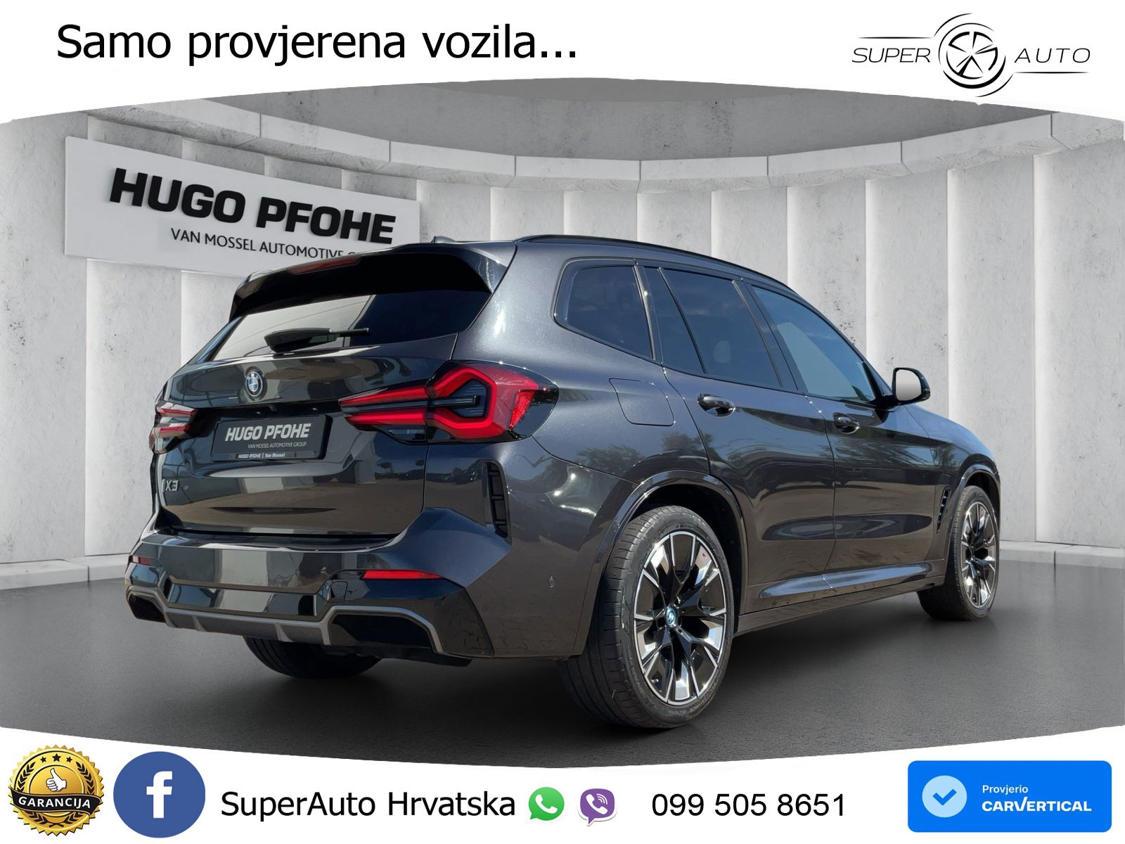BMW iX3 80 kWh (286 KS) ACC+HEAD+GR SJED+360+PANO