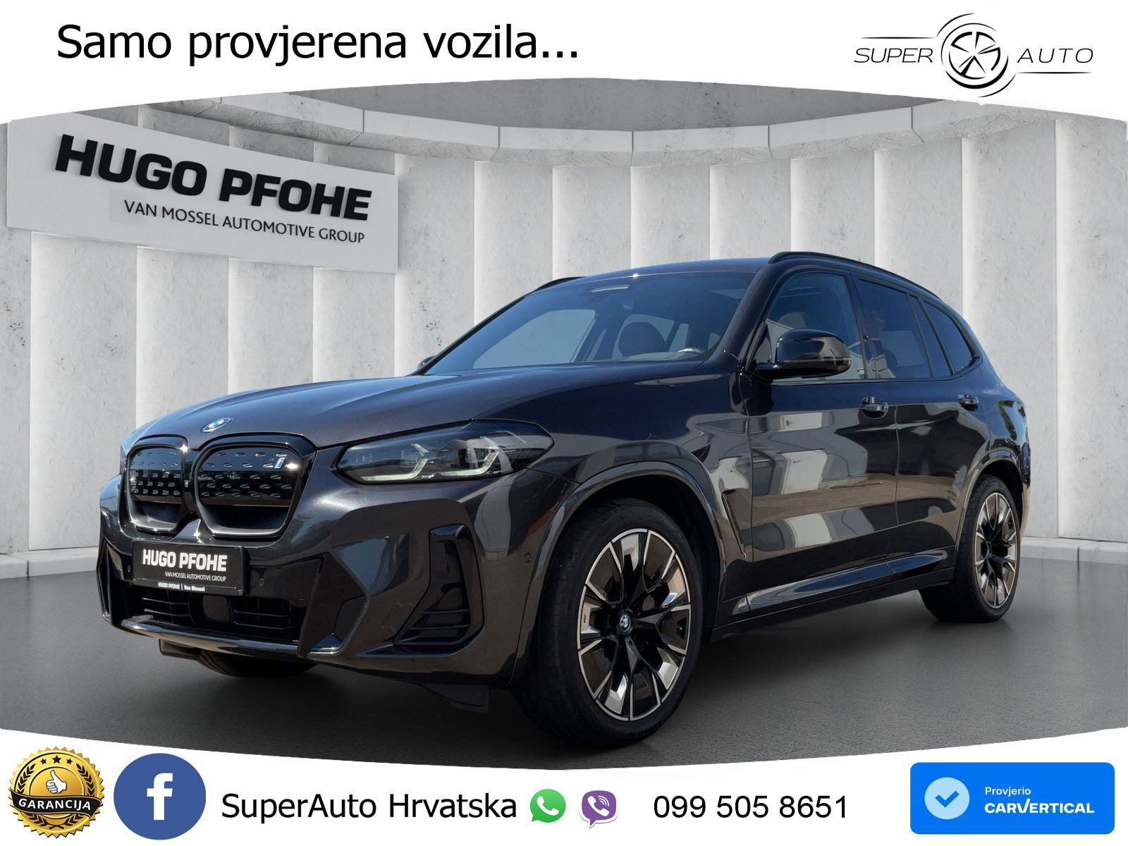 BMW iX3 80 kWh (286 KS) ACC+HEAD+GR SJED+360+PANO
