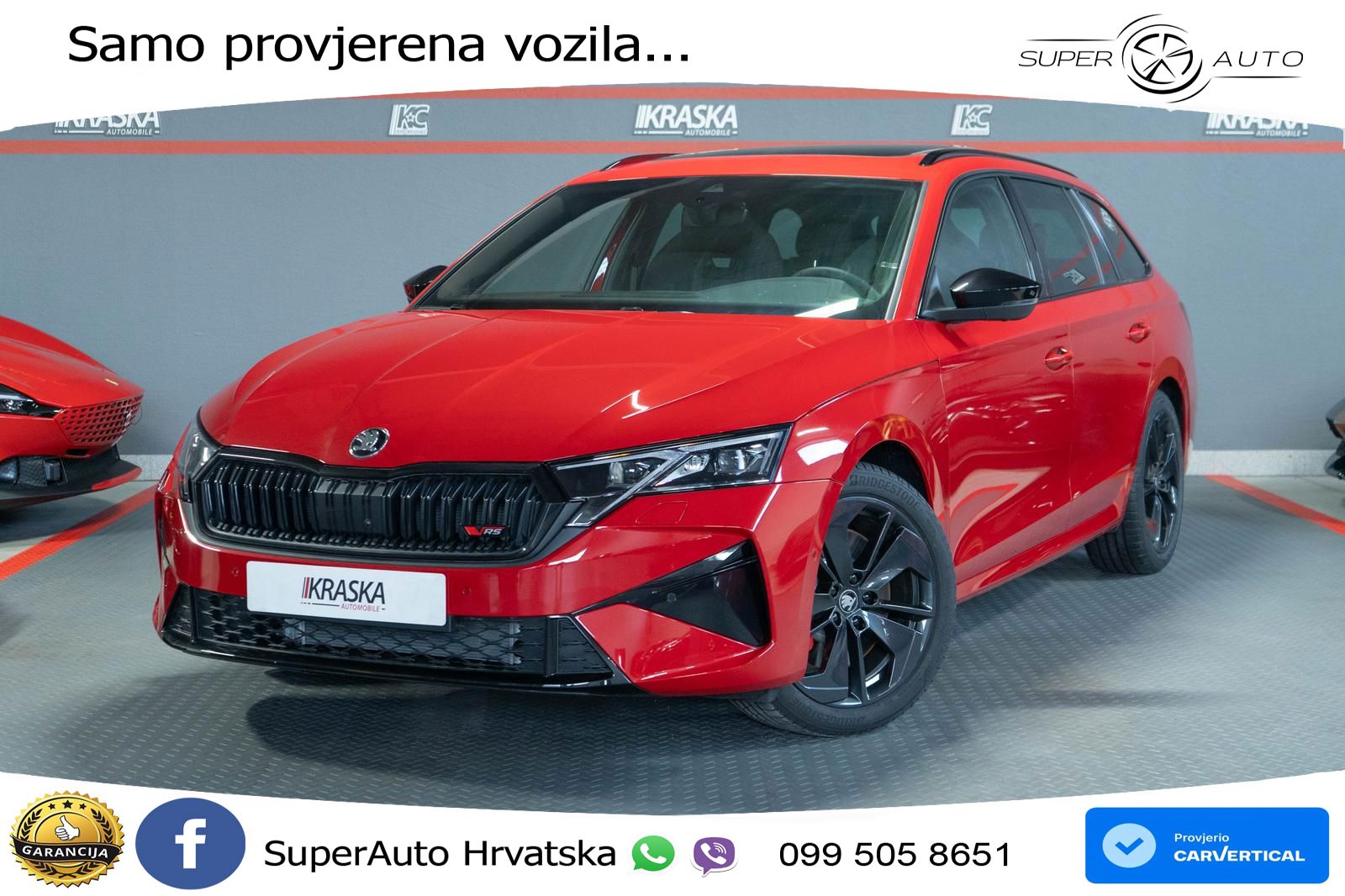 Škoda Octavia Combi RS 2.0 TSI (265 KS) DSG LED+GR SJED+ACC