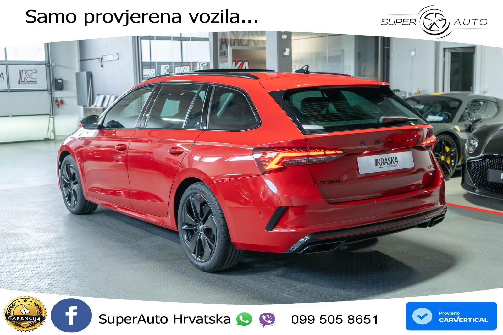 Škoda Octavia Combi RS 2.0 TSI (265 KS) DSG LED+GR SJED+ACC