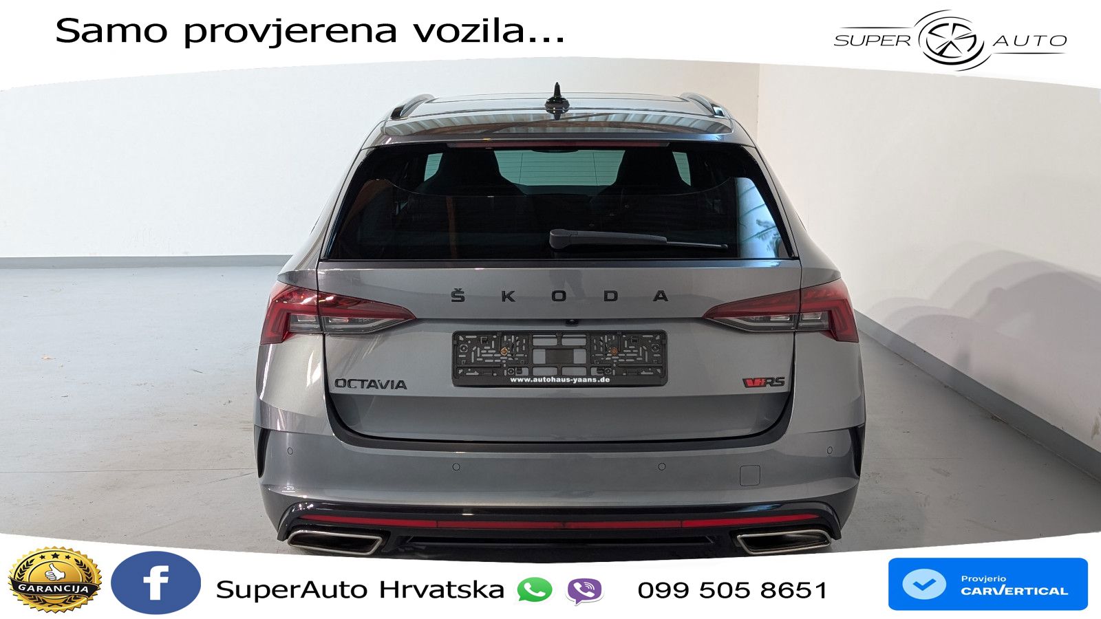 Škoda Octavia Combi RS 2.0 TDI (200 KS) DSG LED+GR SJED+ACC