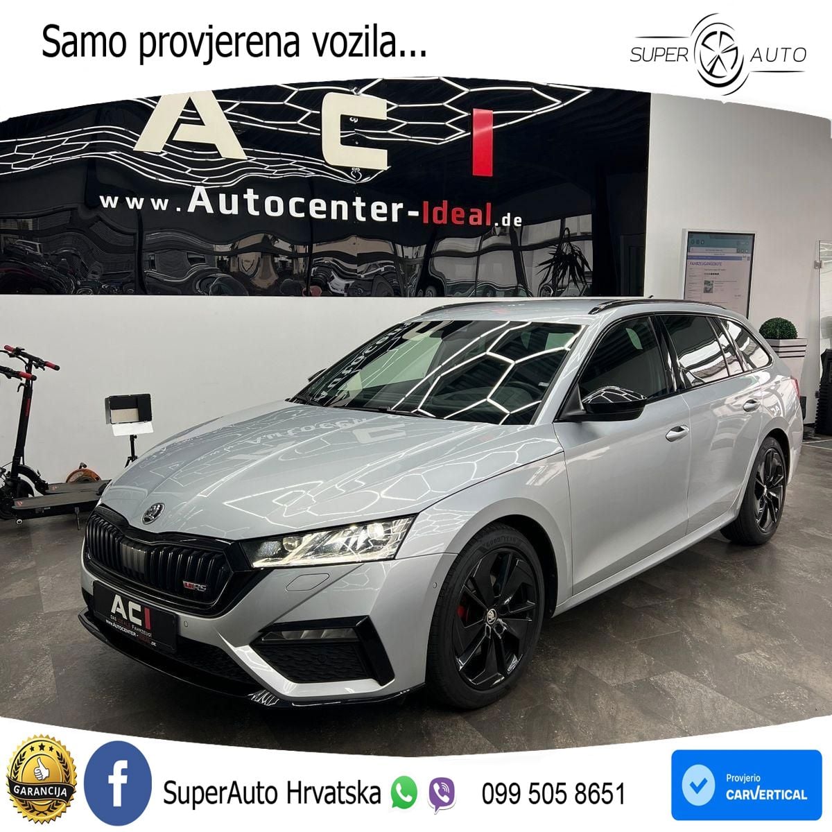 Škoda Octavia Combi RS 2.0 TDI (200 KS) DSG LED+GR SJED+ACC