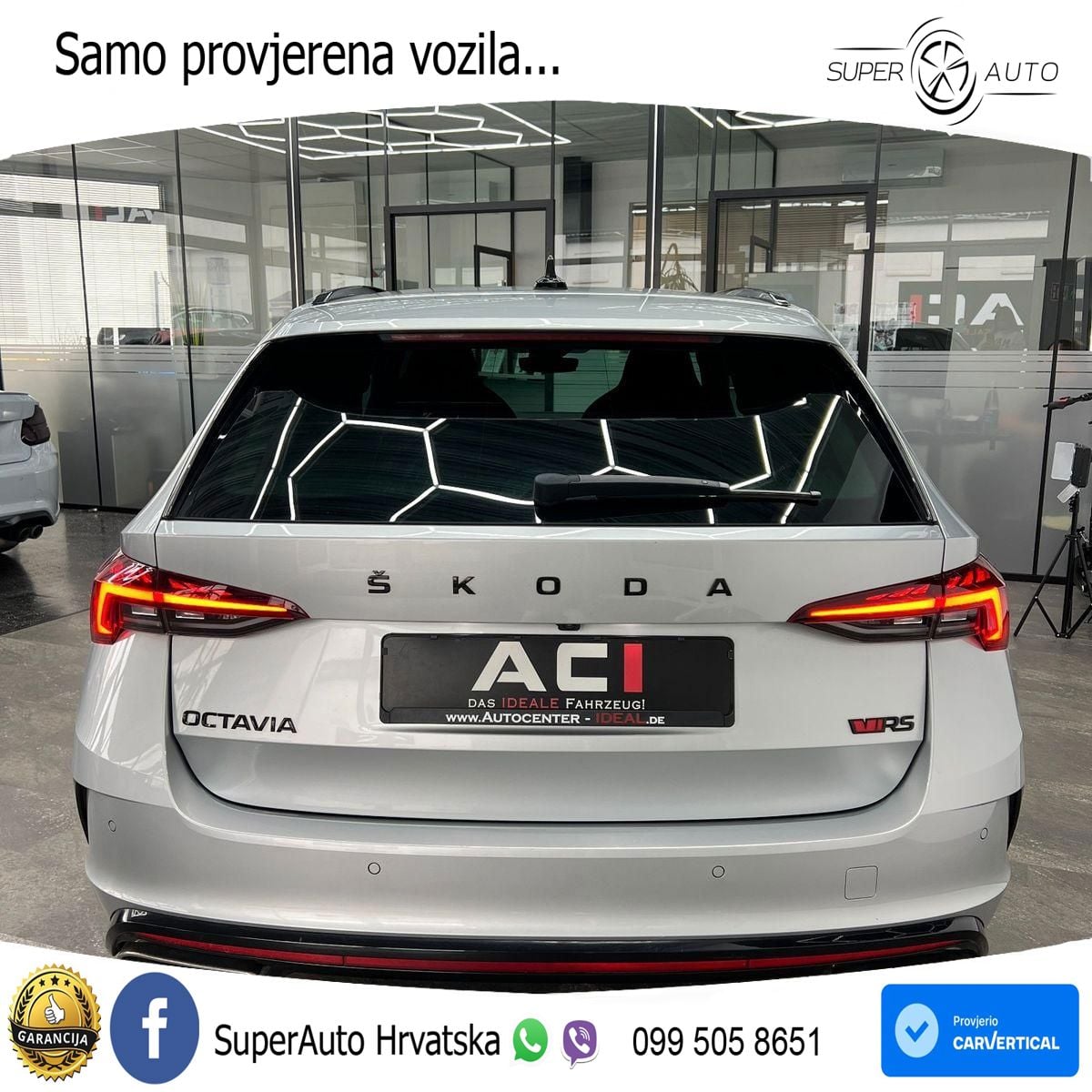 Škoda Octavia Combi RS 2.0 TDI (200 KS) DSG LED+GR SJED+ACC