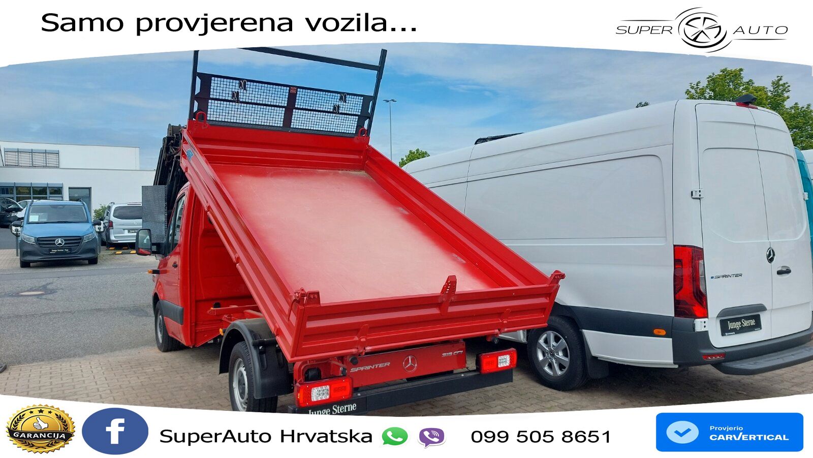 Mercedes-Benz Sprinter 319 Kipper 9G-Autom.DAB LED SHZ Tempom. 190 KS