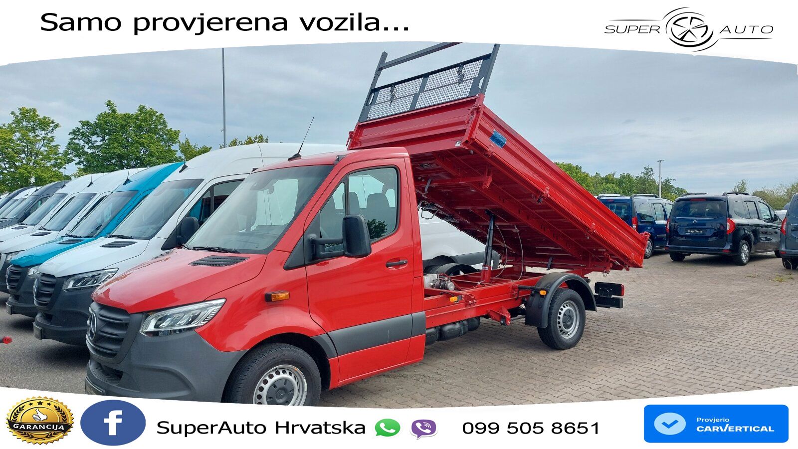 Mercedes-Benz Sprinter 319 Kipper 9G-Autom.DAB LED SHZ Tempom. 190 KS