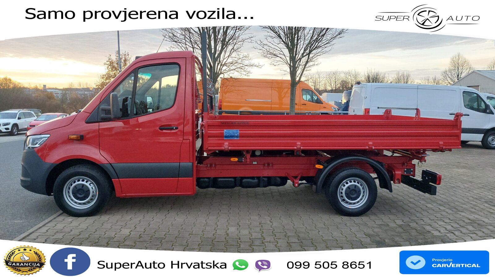 Mercedes-Benz Sprinter 319 Kipper 9G-Autom.DAB LED SHZ Tempom. 190 KS
