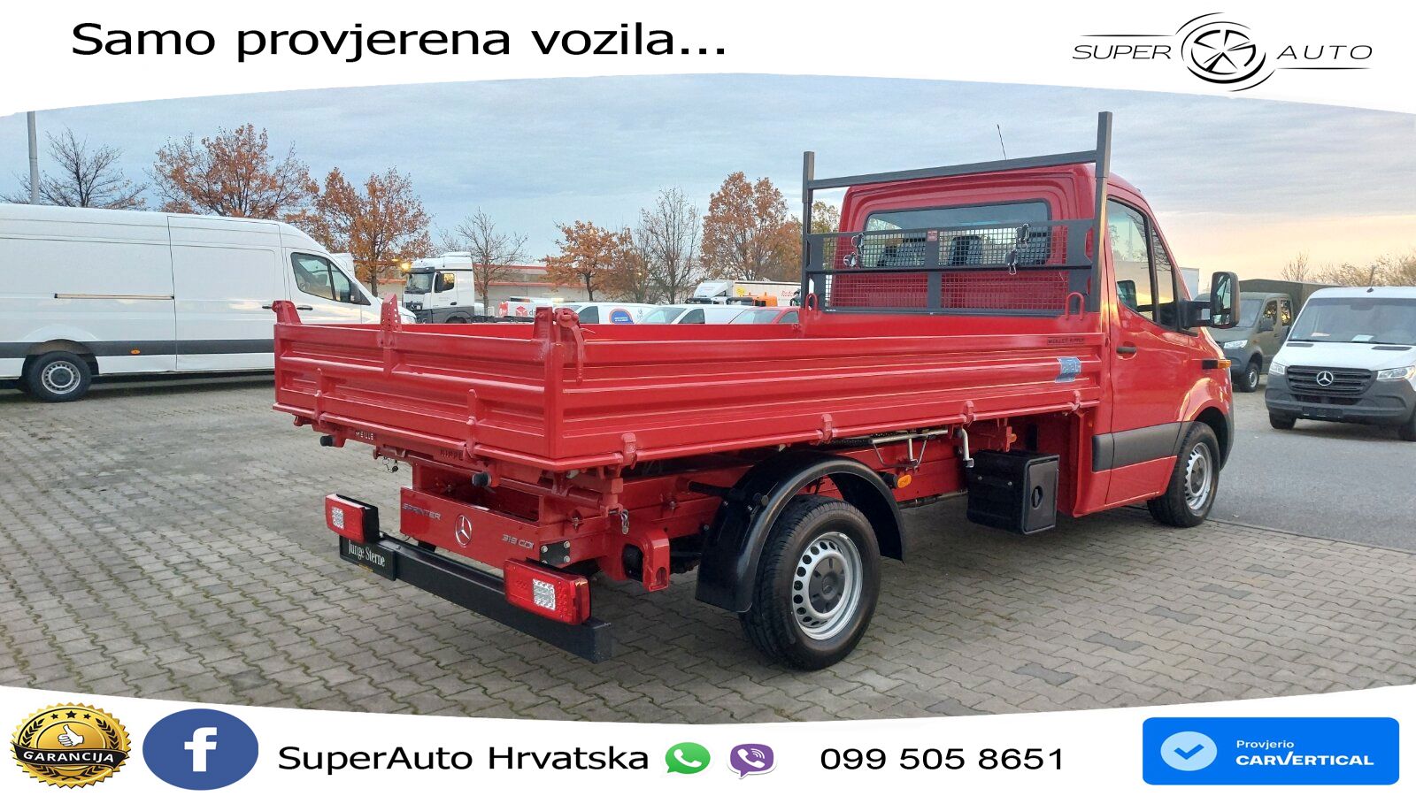 Mercedes-Benz Sprinter 319 Kipper 9G-Autom.DAB LED SHZ Tempom. 190 KS