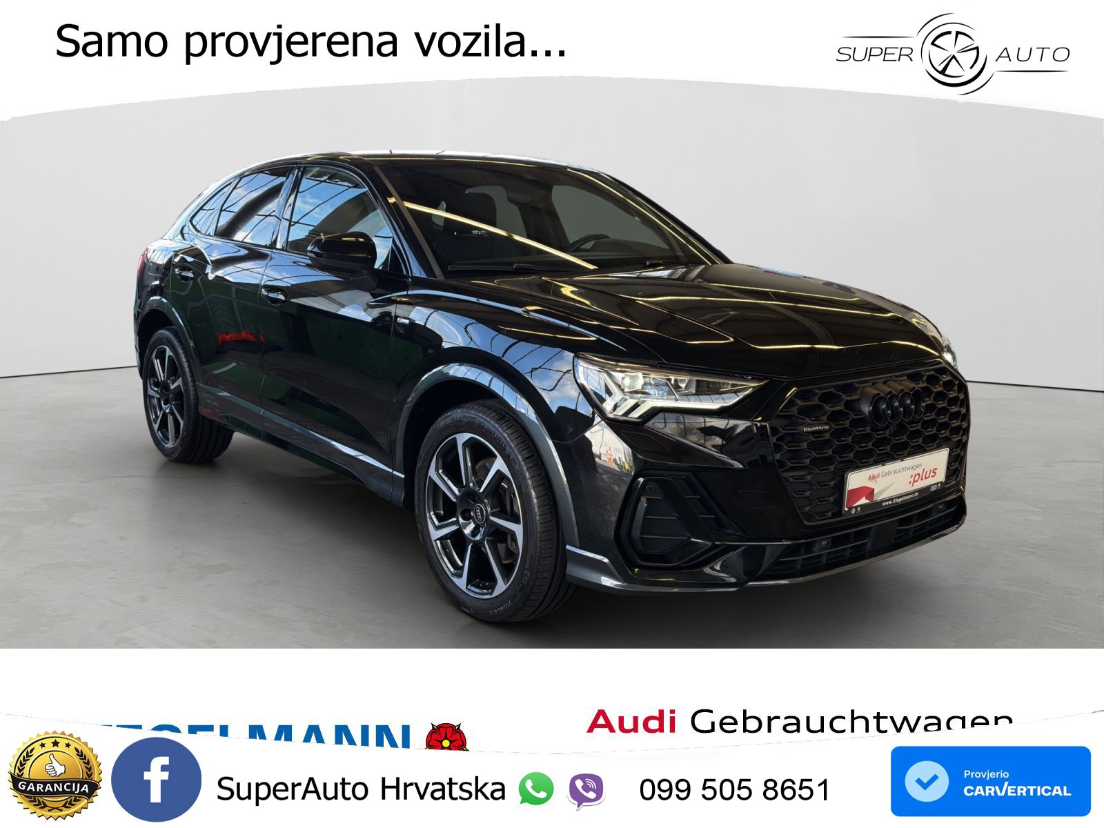 Audi Q3 Sportback 40 TDI (200 KS) quattro S tronic S line LED+GR SJED+ACC