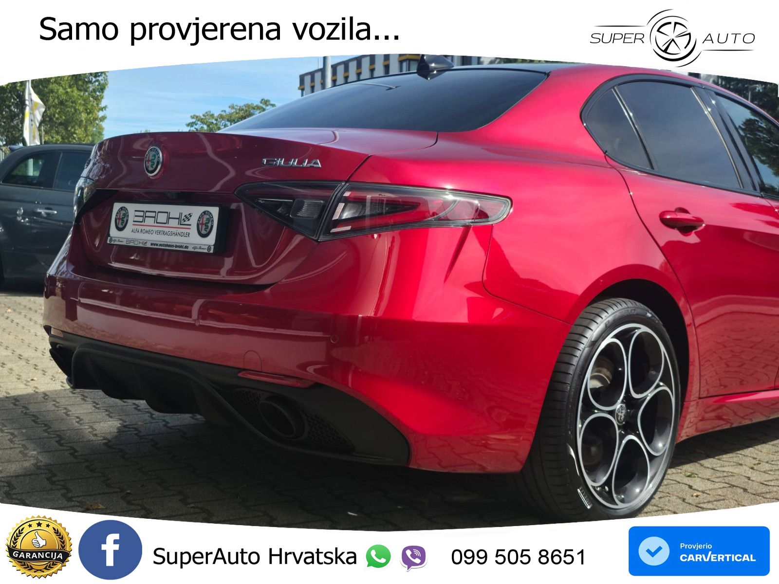 Alfa Romeo Giulia 2.0 Turbo (280 KS) Q4 Automatic LED+GR SJED+ACC