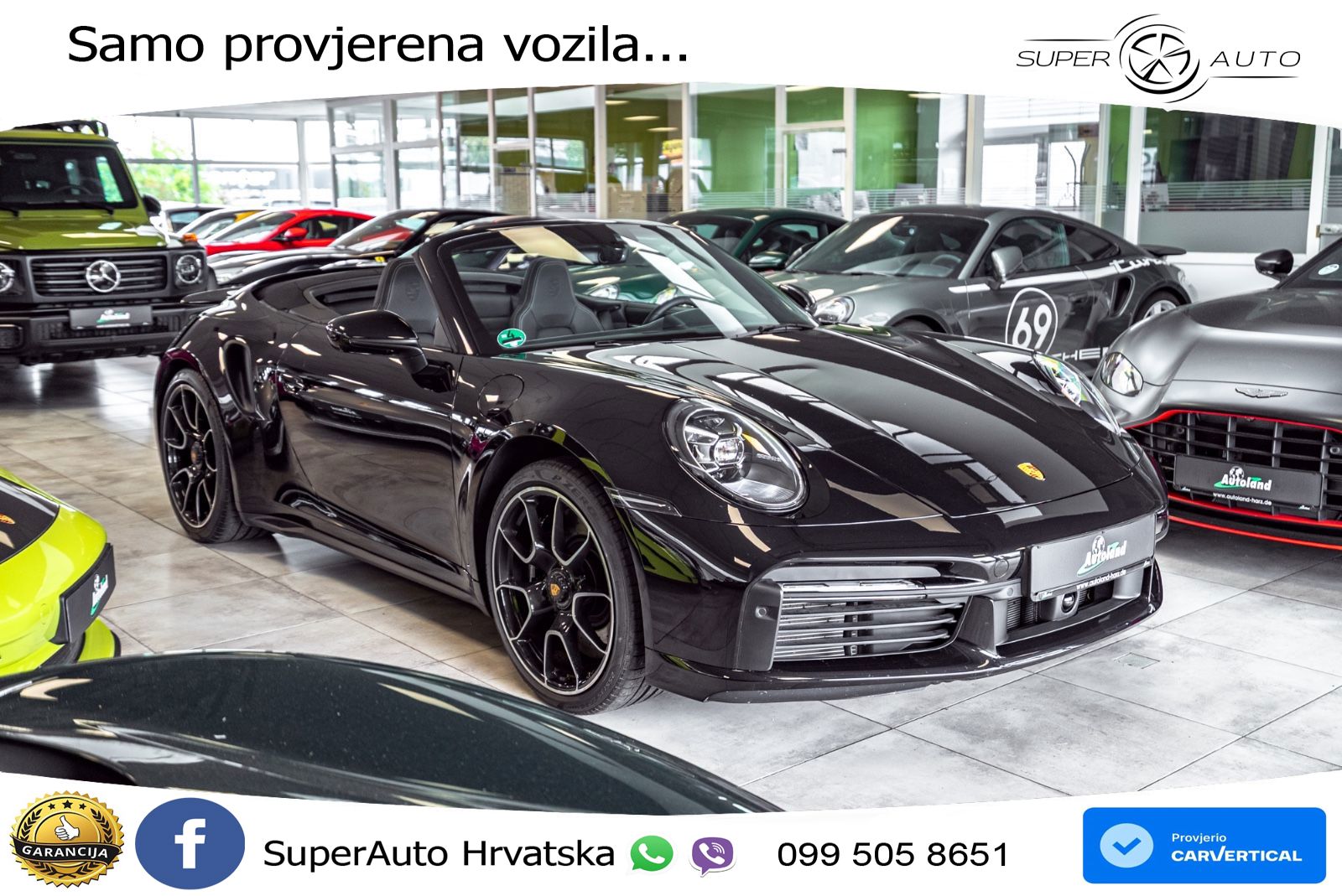 Porsche 911 Turbo Cabriolet 3.8 (580 KS) PDK ZRAČNI+ACC+GR SJED+KAM