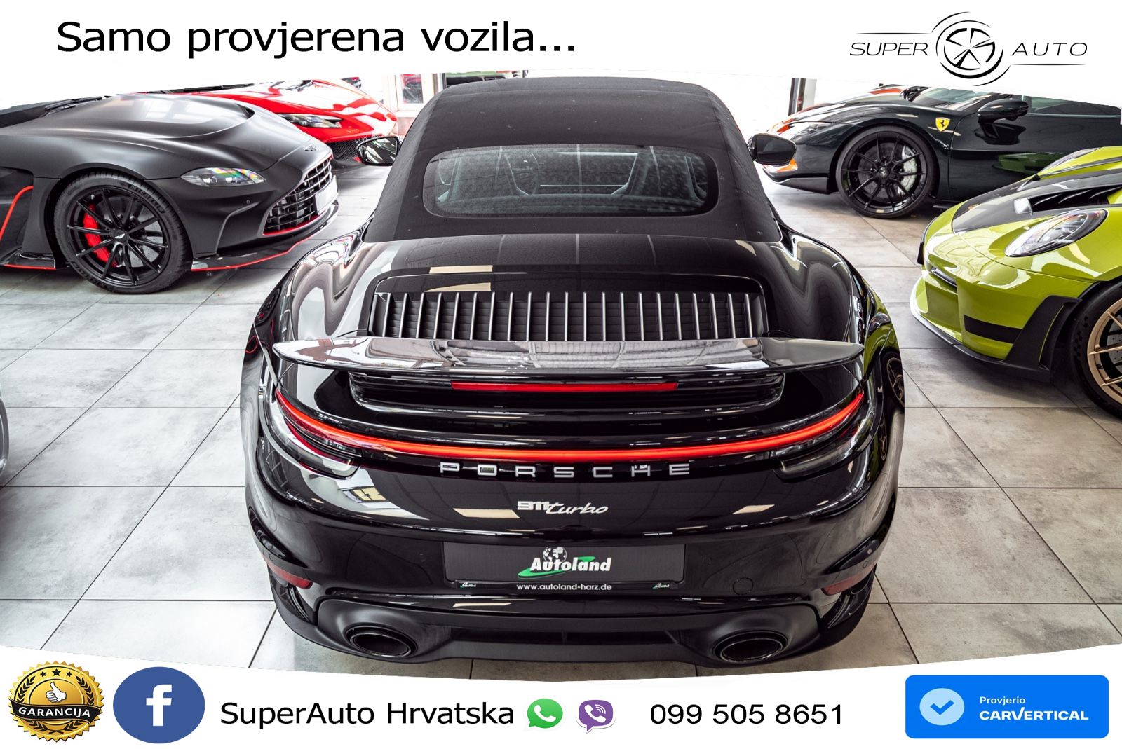 Porsche 911 Turbo Cabriolet 3.8 (580 KS) PDK ZRAČNI+ACC+GR SJED+KAM
