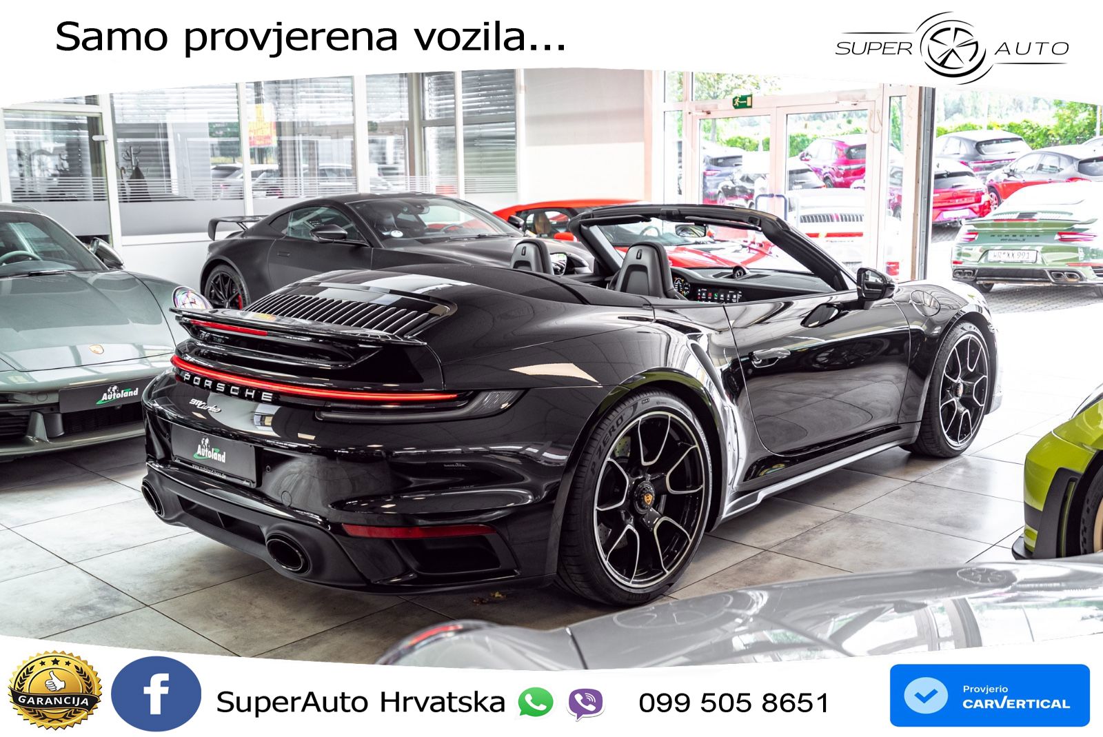 Porsche 911 Turbo Cabriolet 3.8 (580 KS) PDK ZRAČNI+ACC+GR SJED+KAM