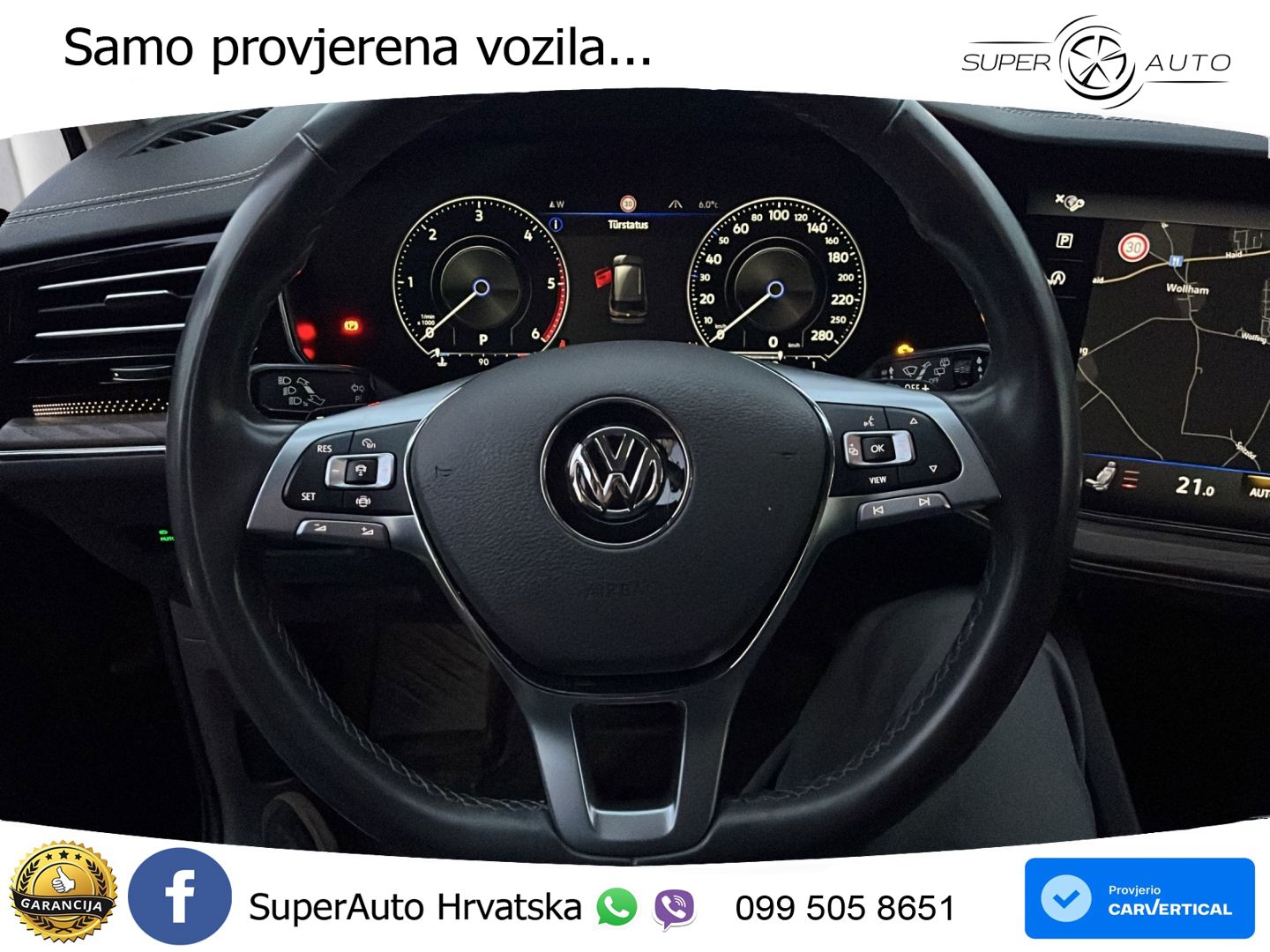 Volkswagen Touareg 3.0 V6 TDI (286 KS) 4MOTION Tiptronic ZRAČNI+ACC+GR SJED+KAM+PANO
