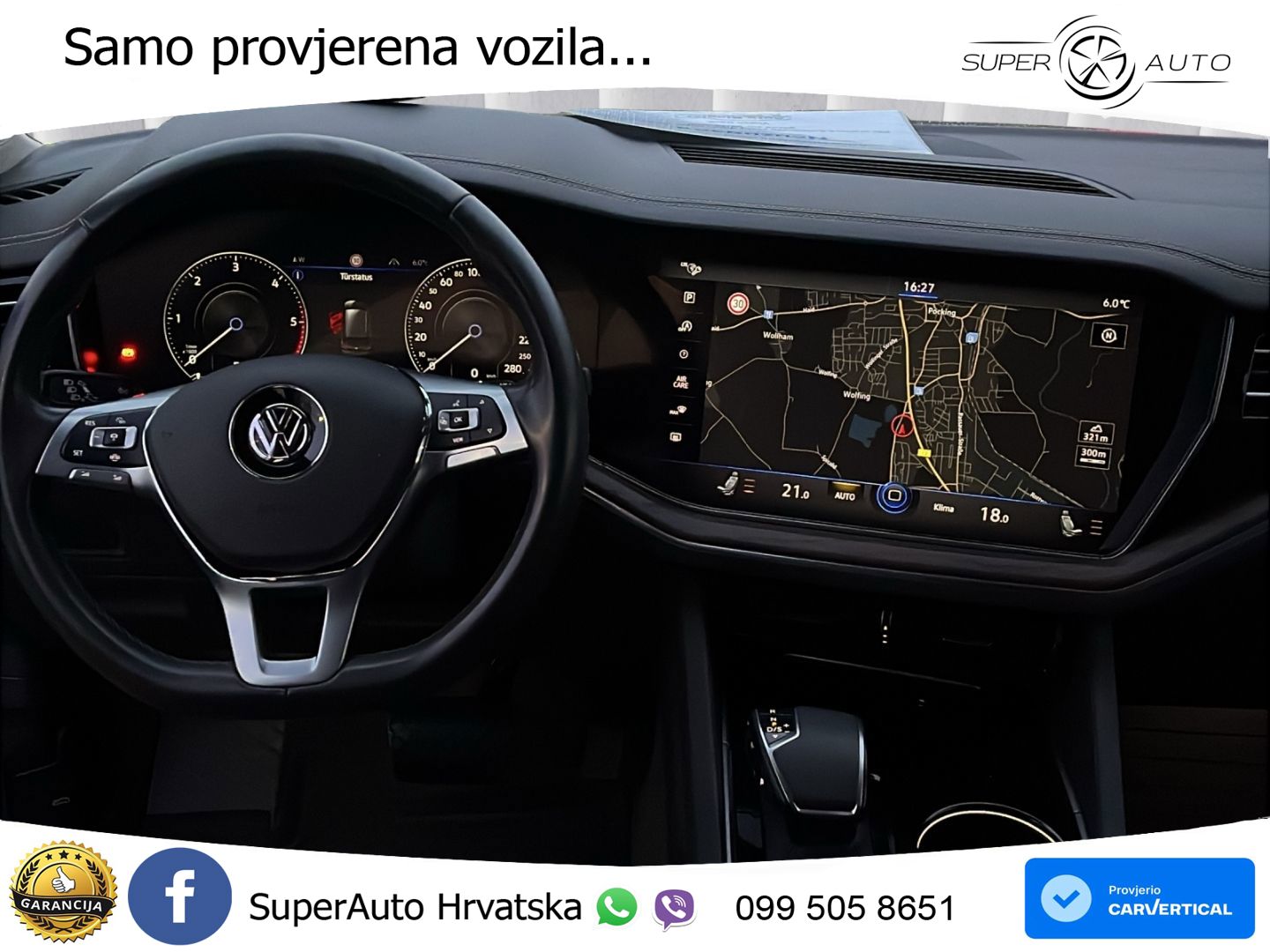 Volkswagen Touareg 3.0 V6 TDI (286 KS) 4MOTION Tiptronic ZRAČNI+ACC+GR SJED+KAM+PANO