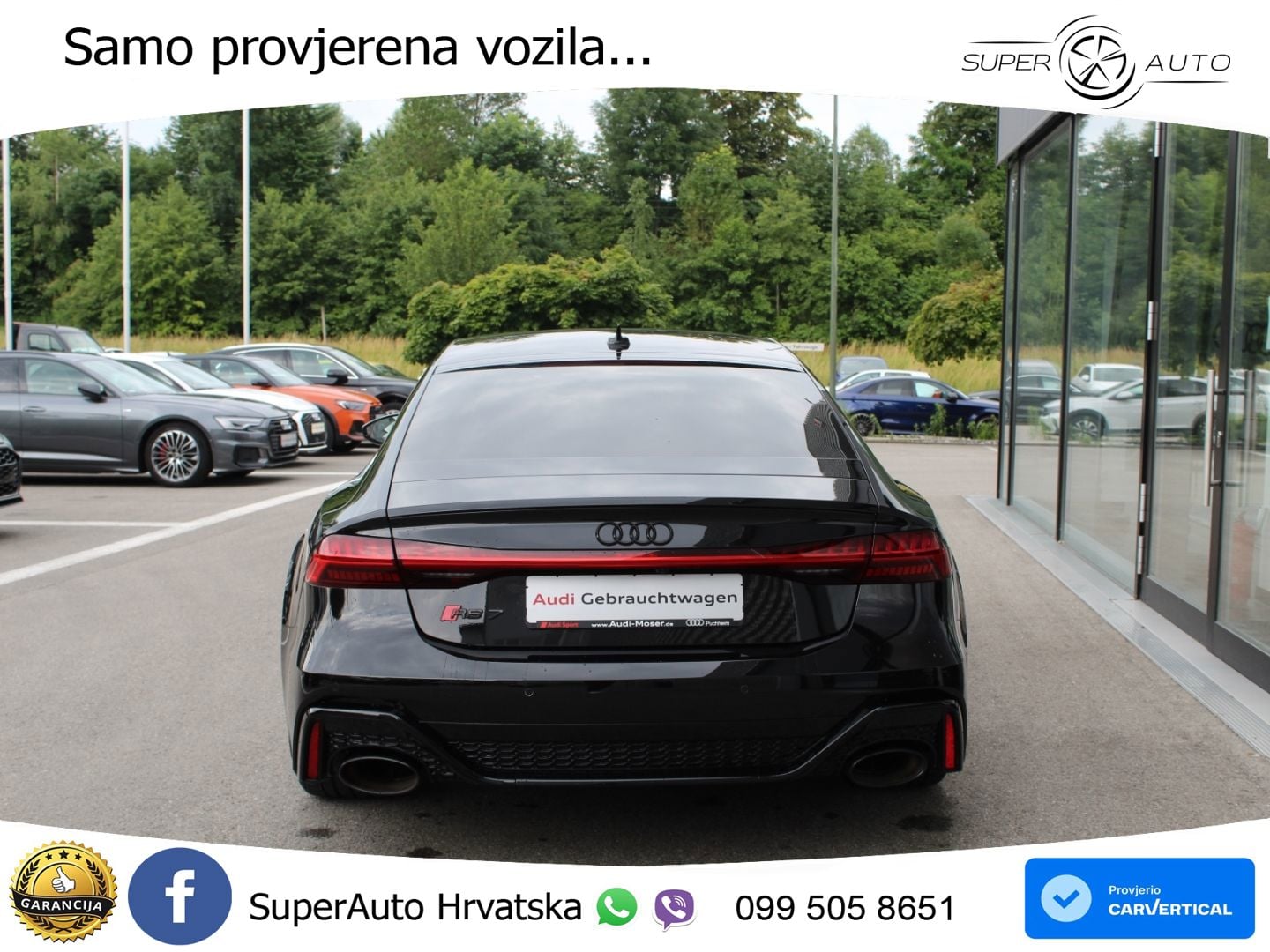 Audi RS7 4.0 TFSI V8 performance (630 KS) quattro tiptronic LED+GR SJED+ACC