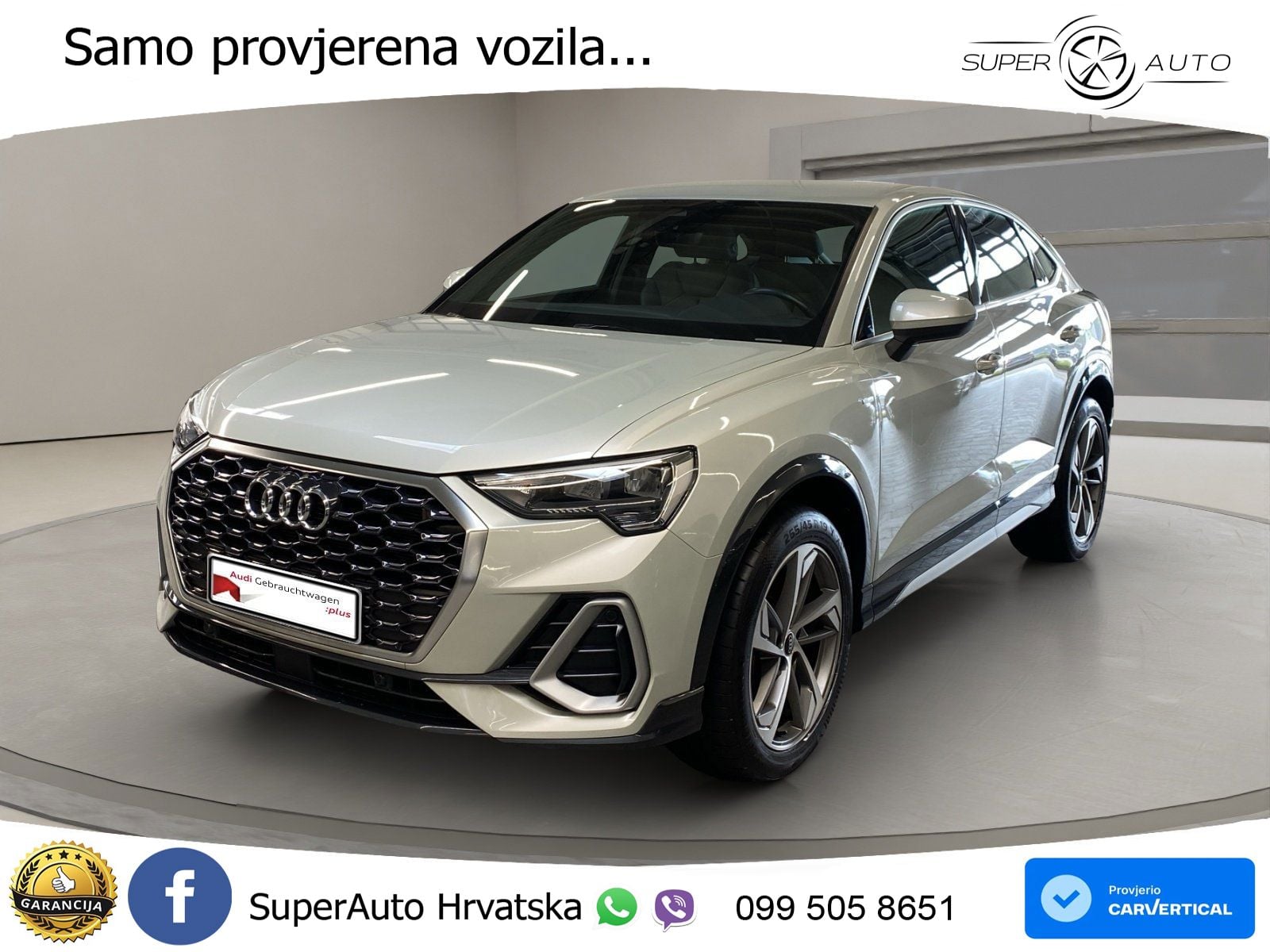 Audi Q3 Sportback 40 TDI (200 KS) quattro S tronic S line LED+GR SJED+ACC