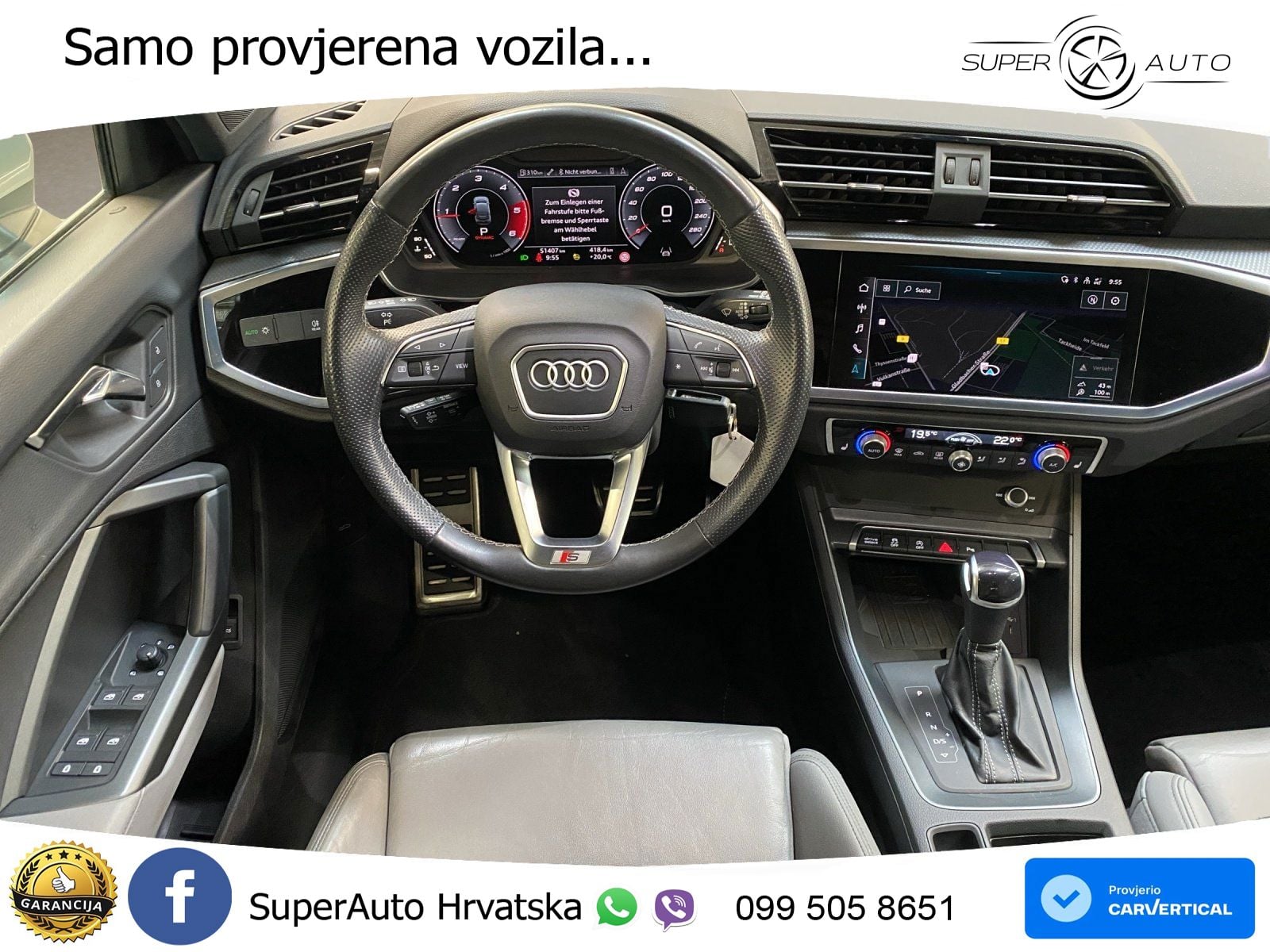 Audi Q3 Sportback 40 TDI (200 KS) quattro S tronic S line LED+GR SJED+ACC