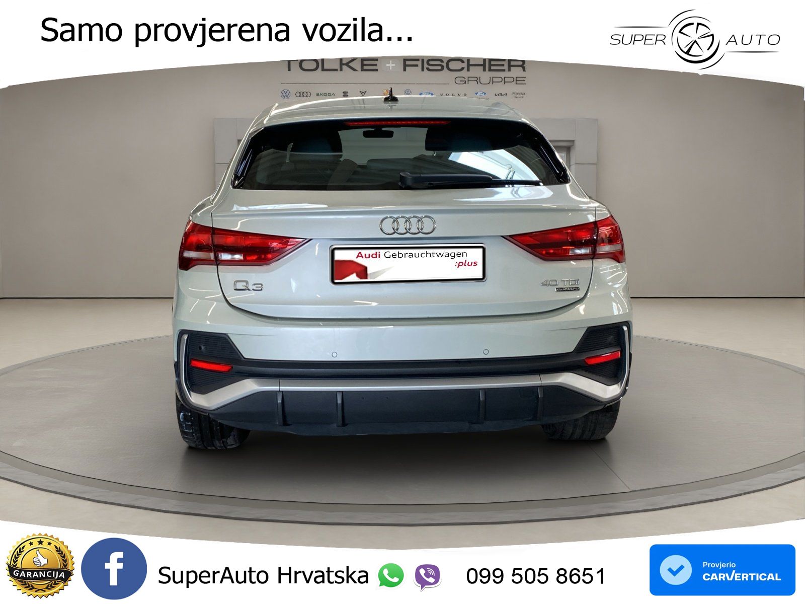 Audi Q3 Sportback 40 TDI (200 KS) quattro S tronic S line LED+GR SJED+ACC