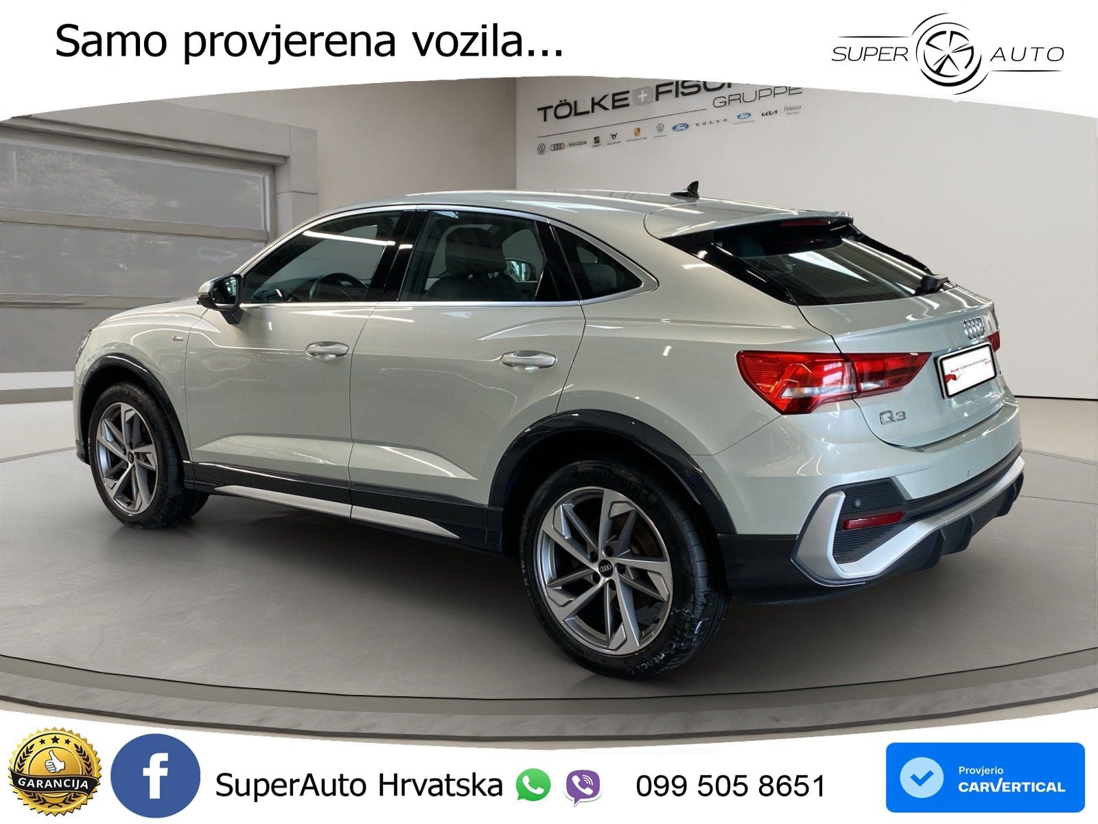 Audi Q3 Sportback 40 TDI (200 KS) quattro S tronic S line LED+GR SJED+ACC