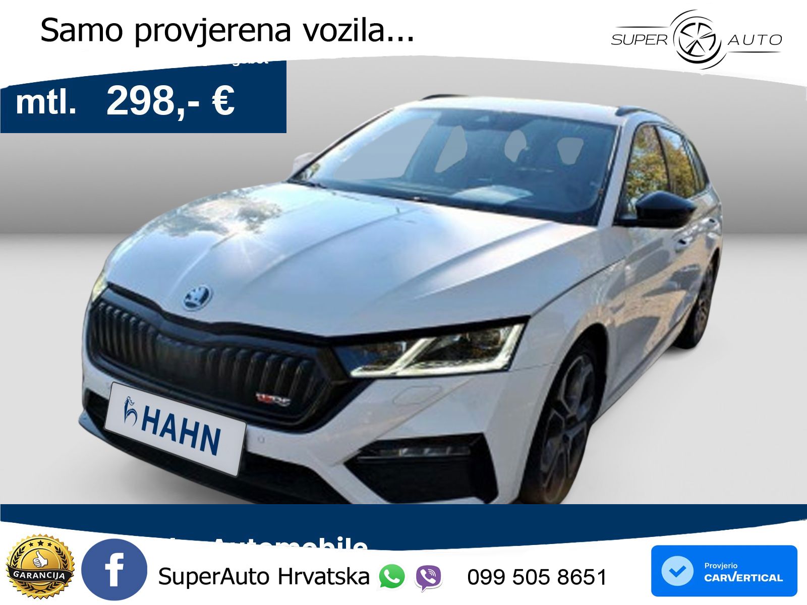 Škoda Octavia Combi RS 2.0 TDI (200 KS) DSG LED+GR SJED+ACC