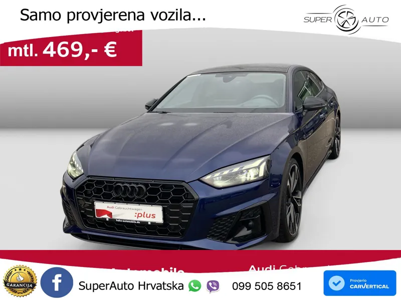 Audi A5 Sportback 40 TDI (204 KS) quattro S tronic S line MATRIX+GR SJED+KAM