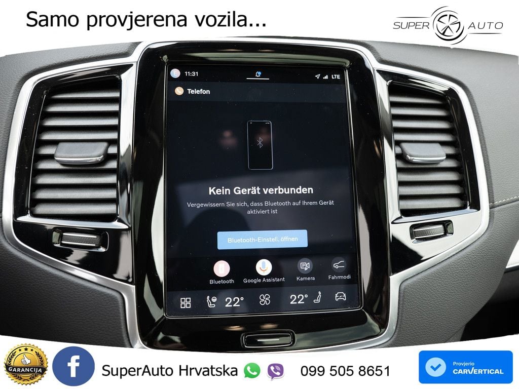 Volvo XC90 2.0 T8 AWD Automatic ZRAČNI+ACC+GR SJED+KAM+PANO