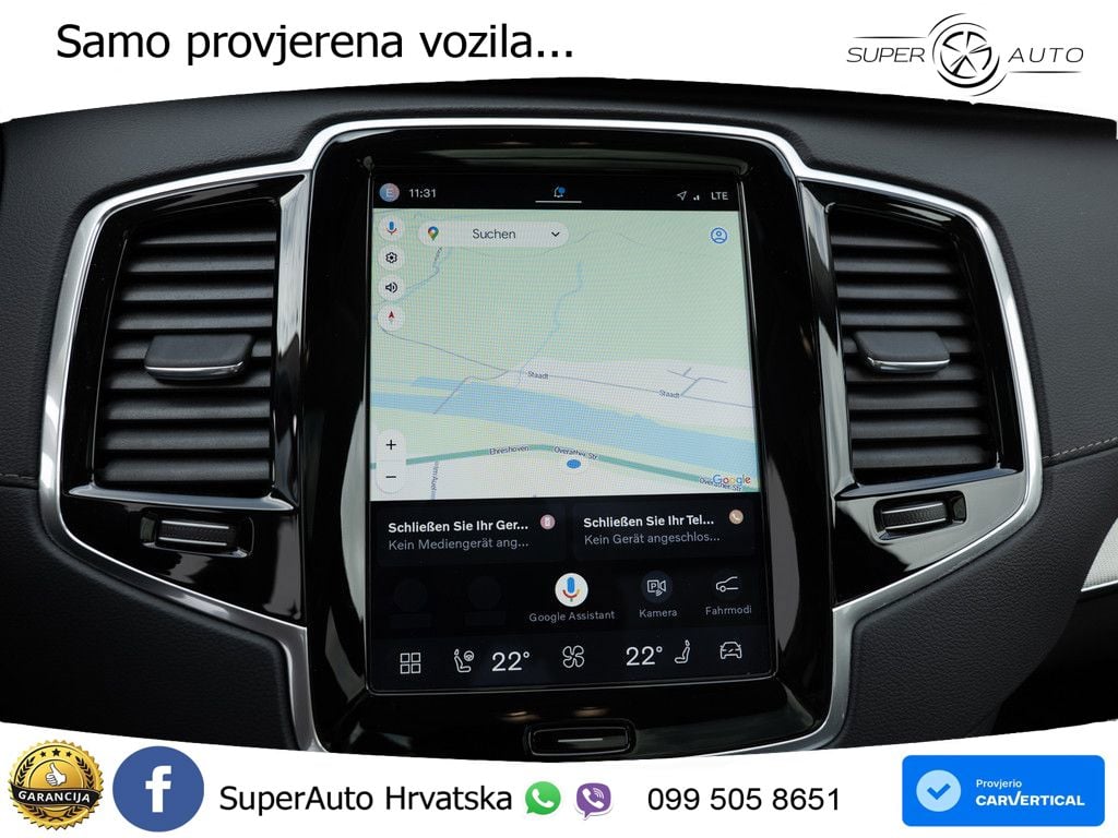 Volvo XC90 2.0 T8 AWD Automatic ZRAČNI+ACC+GR SJED+KAM+PANO