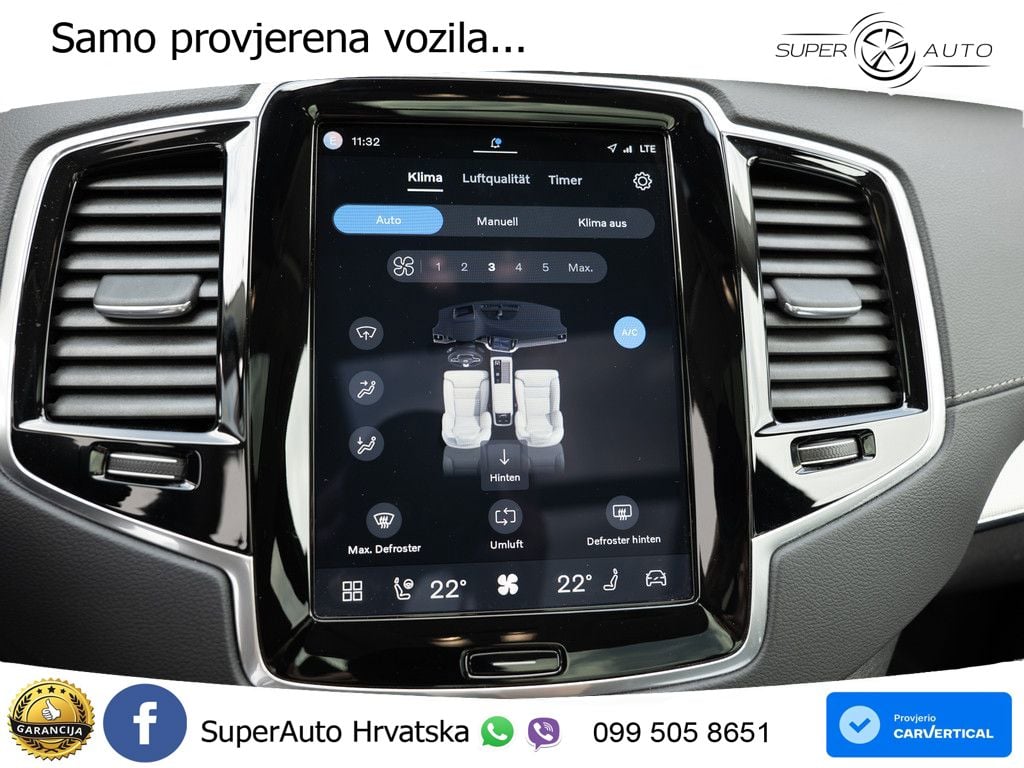 Volvo XC90 2.0 T8 AWD Automatic ZRAČNI+ACC+GR SJED+KAM+PANO