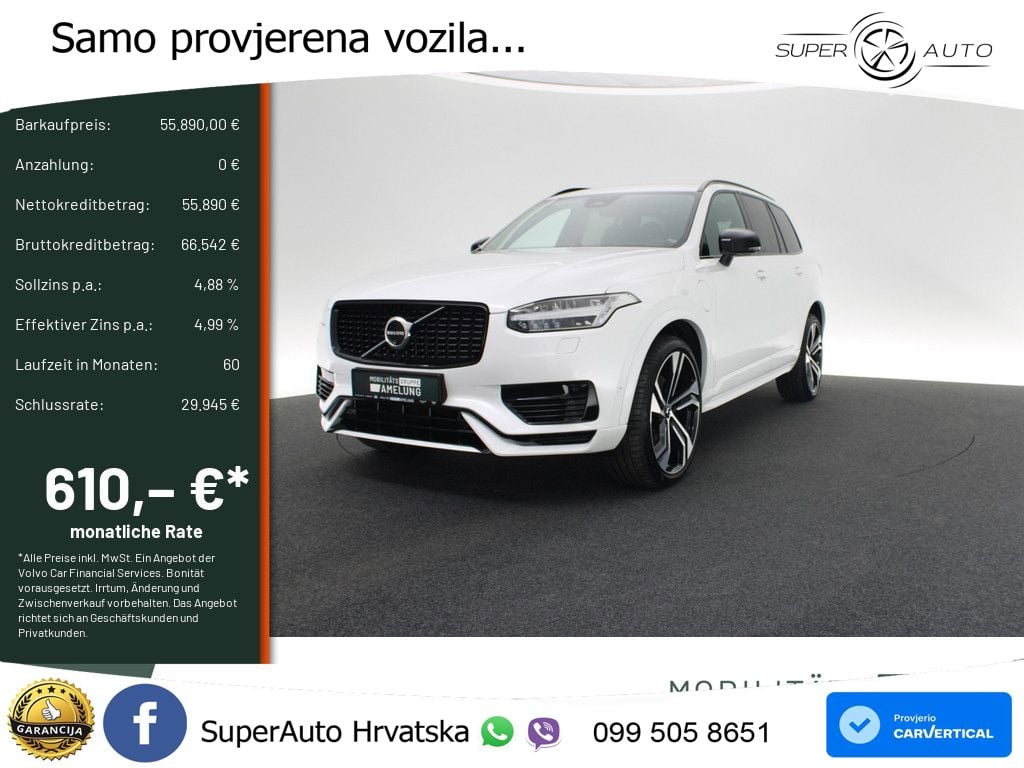 Volvo XC90 2.0 T8 AWD Automatic ZRAČNI+ACC+GR SJED+KAM+PANO