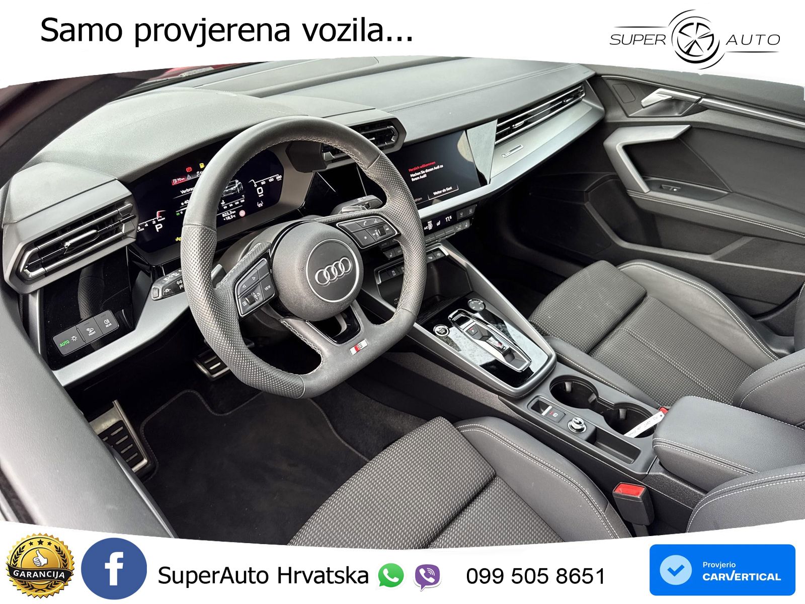 Audi A3 Limuzina 35 TFSI (150 KS) S tronic 2x S line LED+GR SJED+ACC