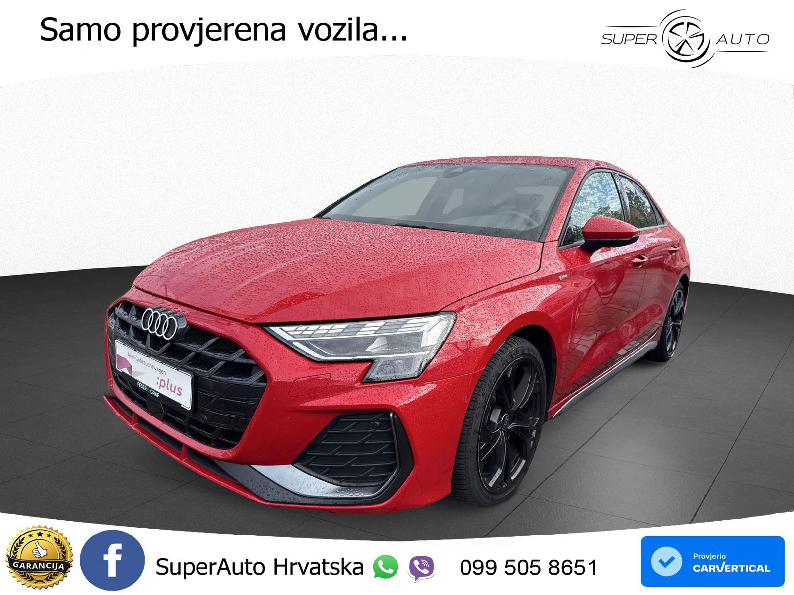 Audi A3 Limuzina 35 TFSI (150 KS) S tronic 2x S line LED+GR SJED+ACC