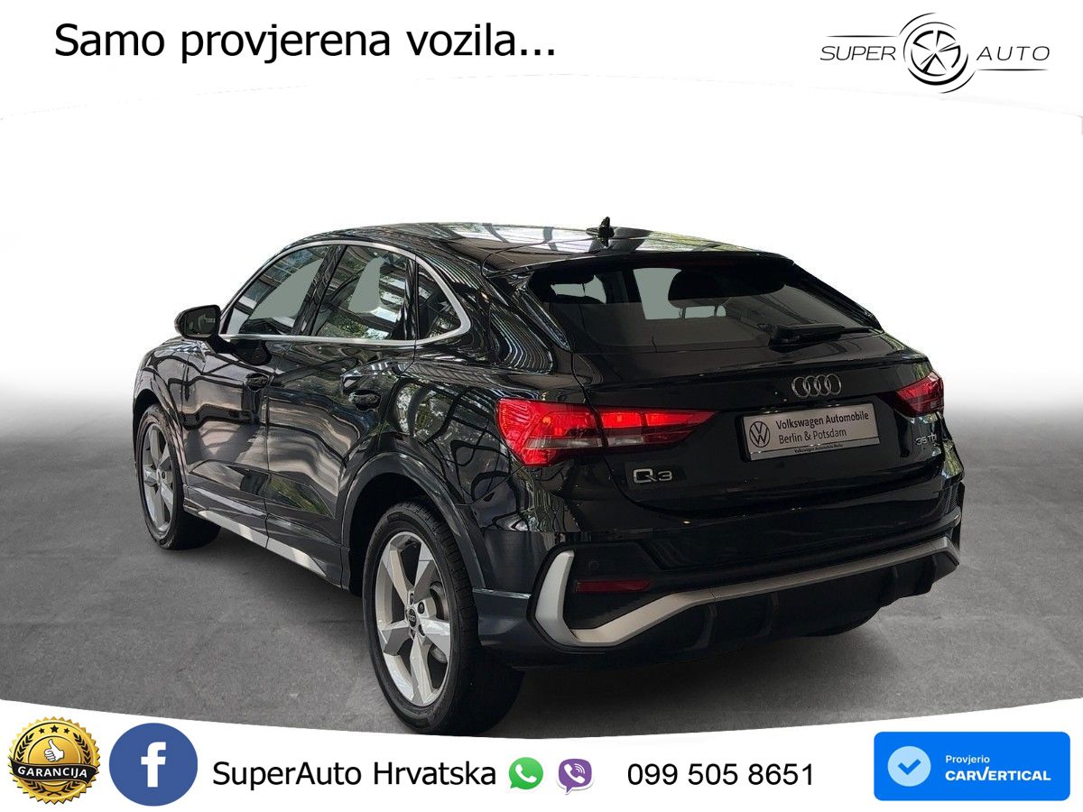 Audi Q3 Sportback 35 TDI (150 KS) S tronic S line LED+GR SJED+ACC