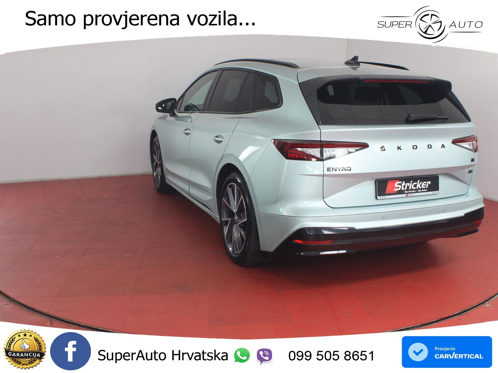 Škoda Enyaq iV 80 82 kWh (204 KS) SportLine LED+GR SJED+ACC