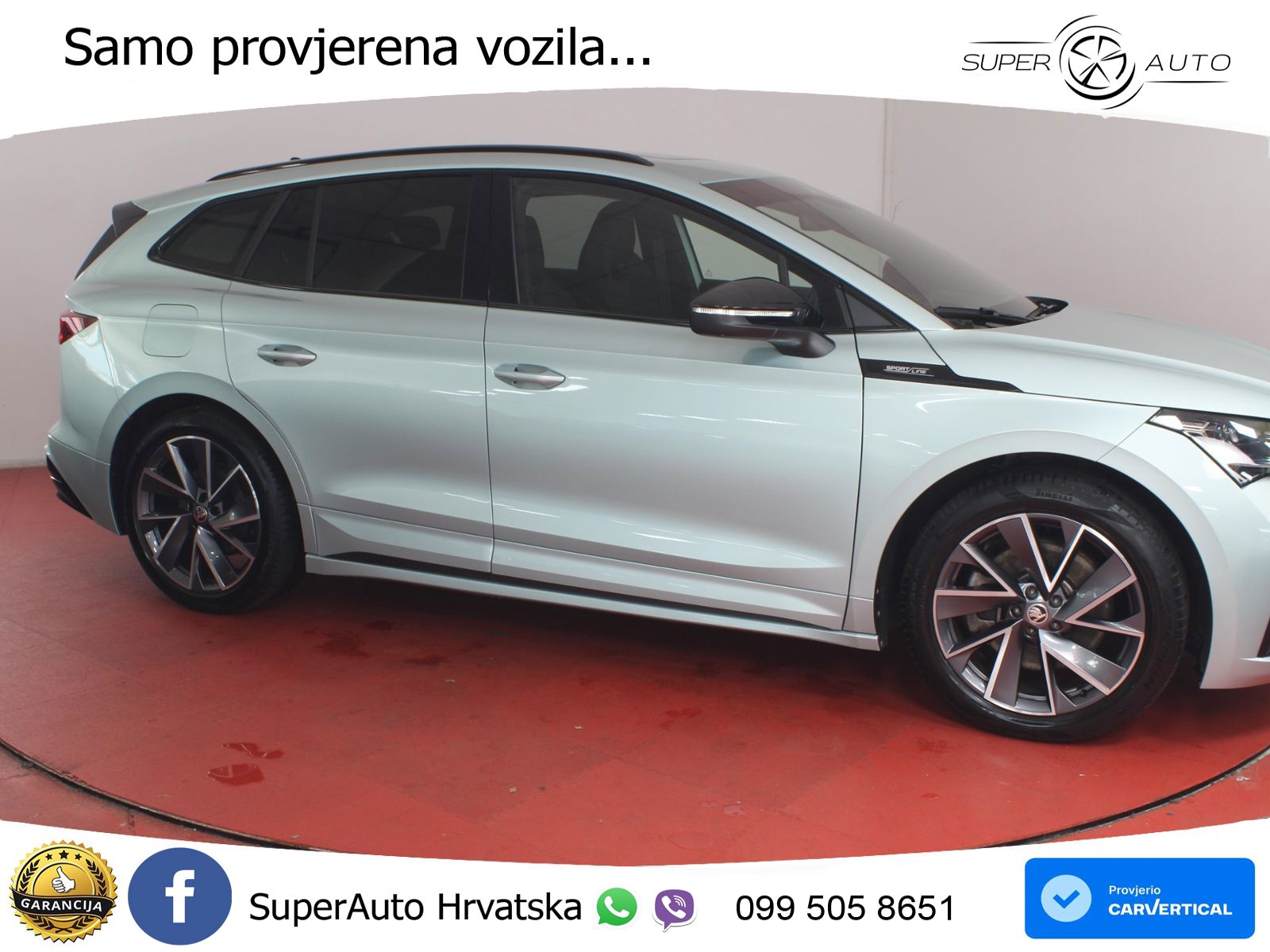 Škoda Enyaq iV 80 82 kWh (204 KS) SportLine LED+GR SJED+ACC