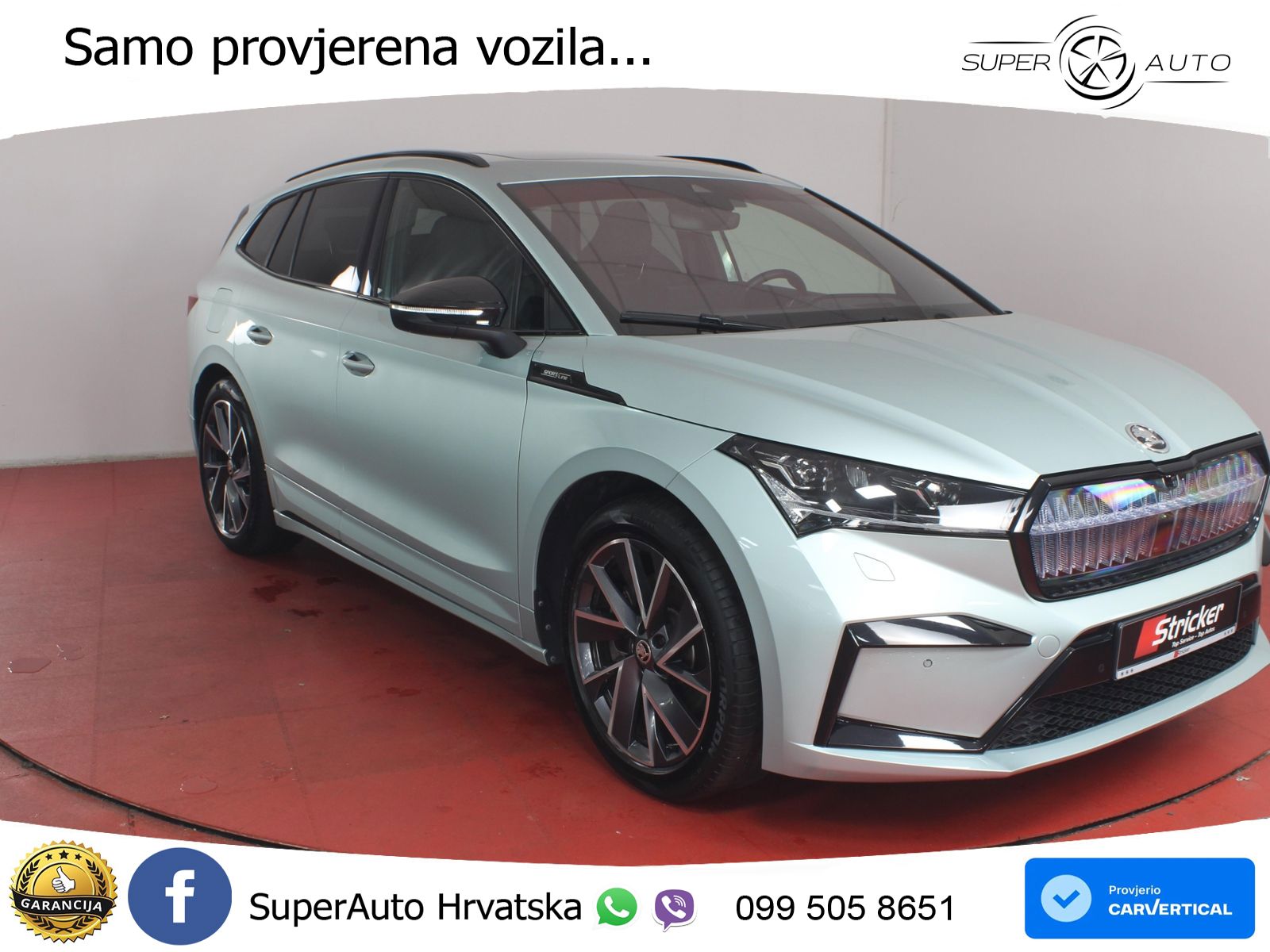 Škoda Enyaq iV 80 82 kWh (204 KS) SportLine LED+GR SJED+ACC