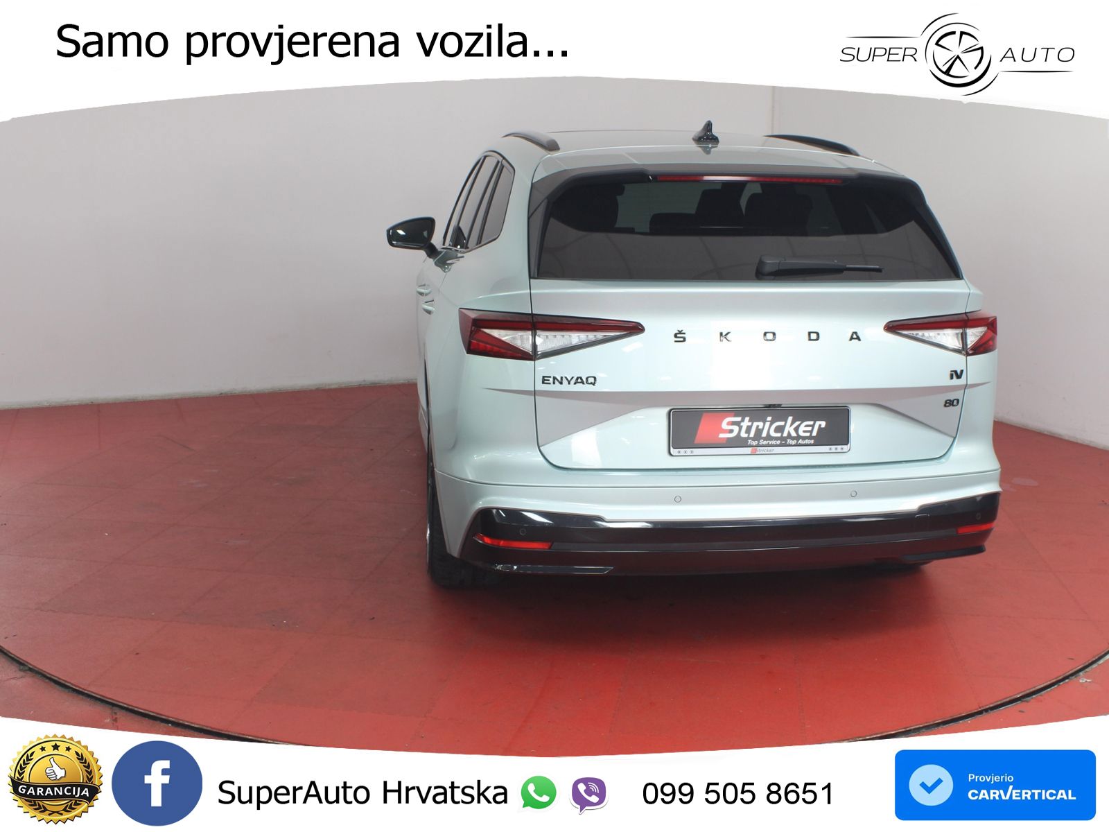 Škoda Enyaq iV 80 82 kWh (204 KS) SportLine LED+GR SJED+ACC