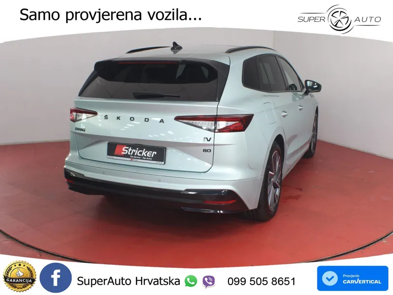 Škoda Enyaq iV 80 82 kWh (204 KS) SportLine LED+GR SJED+ACC