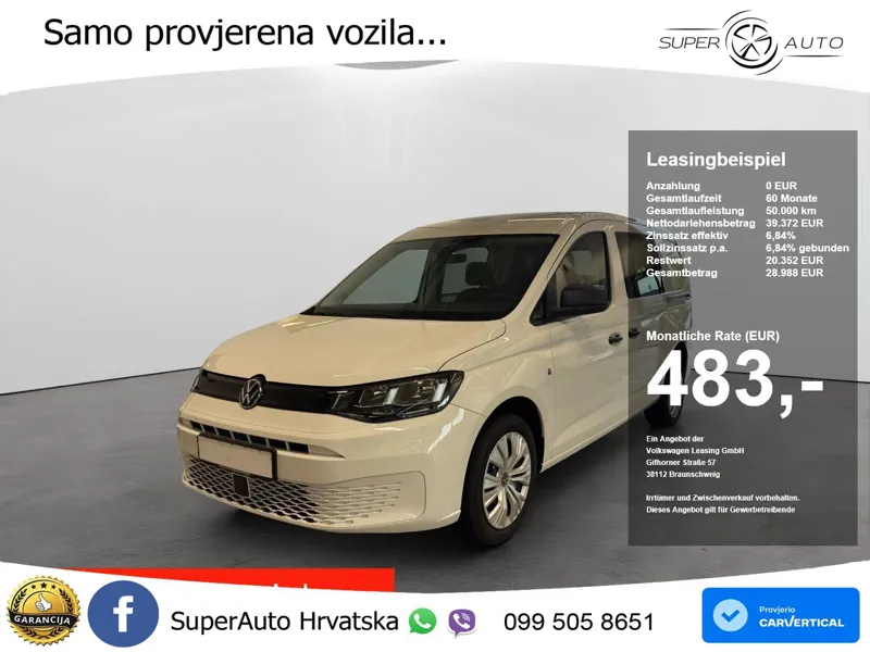 Volkswagen Caddy Maxi Flexible LR 5-J-GAR+APP+SHZ+GRA 102 KS