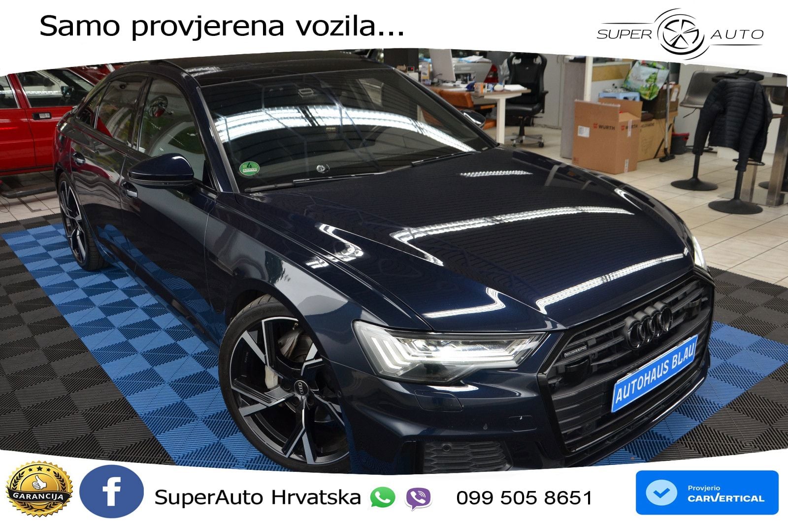 Audi A6 50 TDI V6 (286 KS) quattro tiptronic S line ZRAČNI+ACC+GR SJED+KAM+PANO